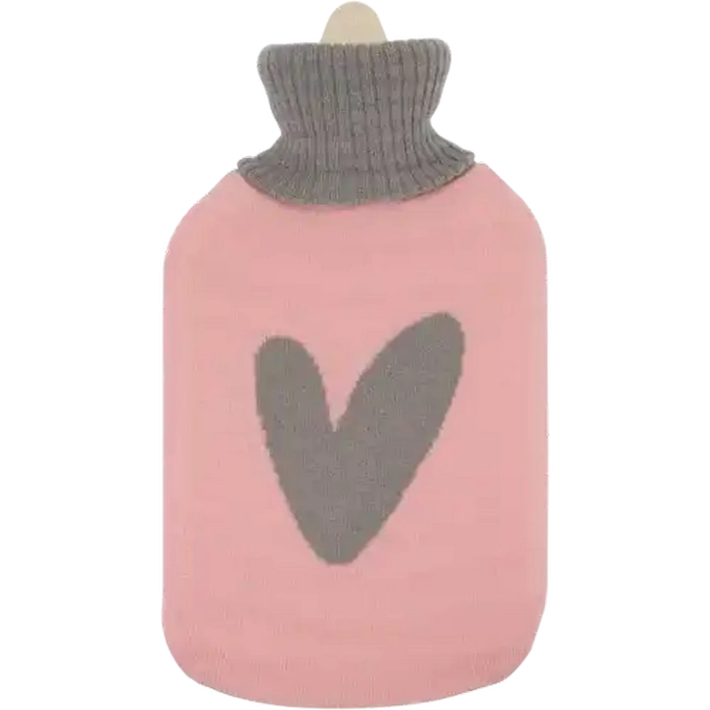 Image of General Hot Water Bottle with Knitted Heart Sleeve 2L