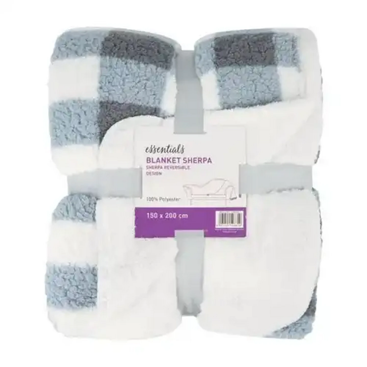 Image of Essentials Sherpa Blanket 150 x 200cm (Colour May Vary)