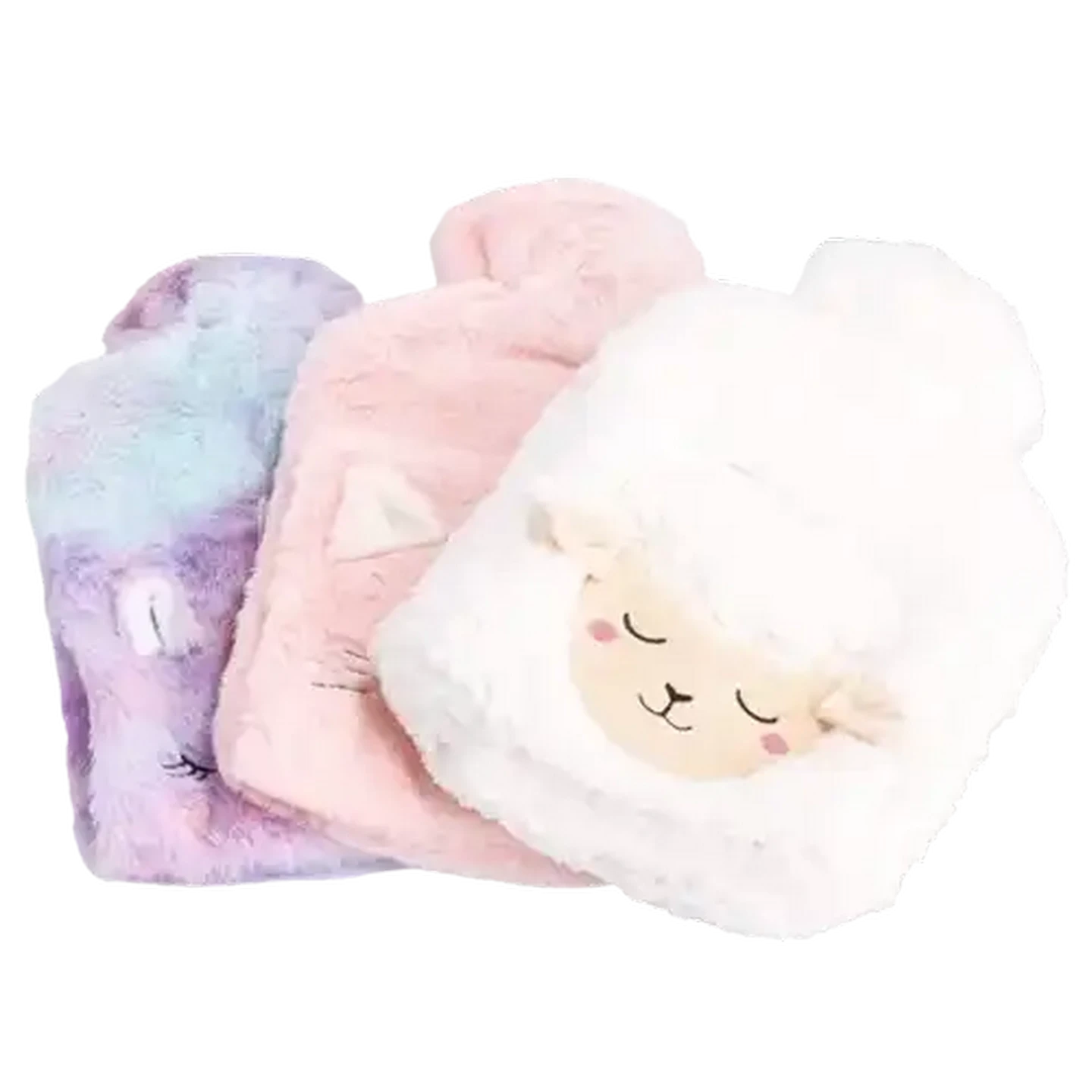 Image of Cat/Sheep/Unicorn Hot Water Bottle with Pockets 2L (Design May Vary)