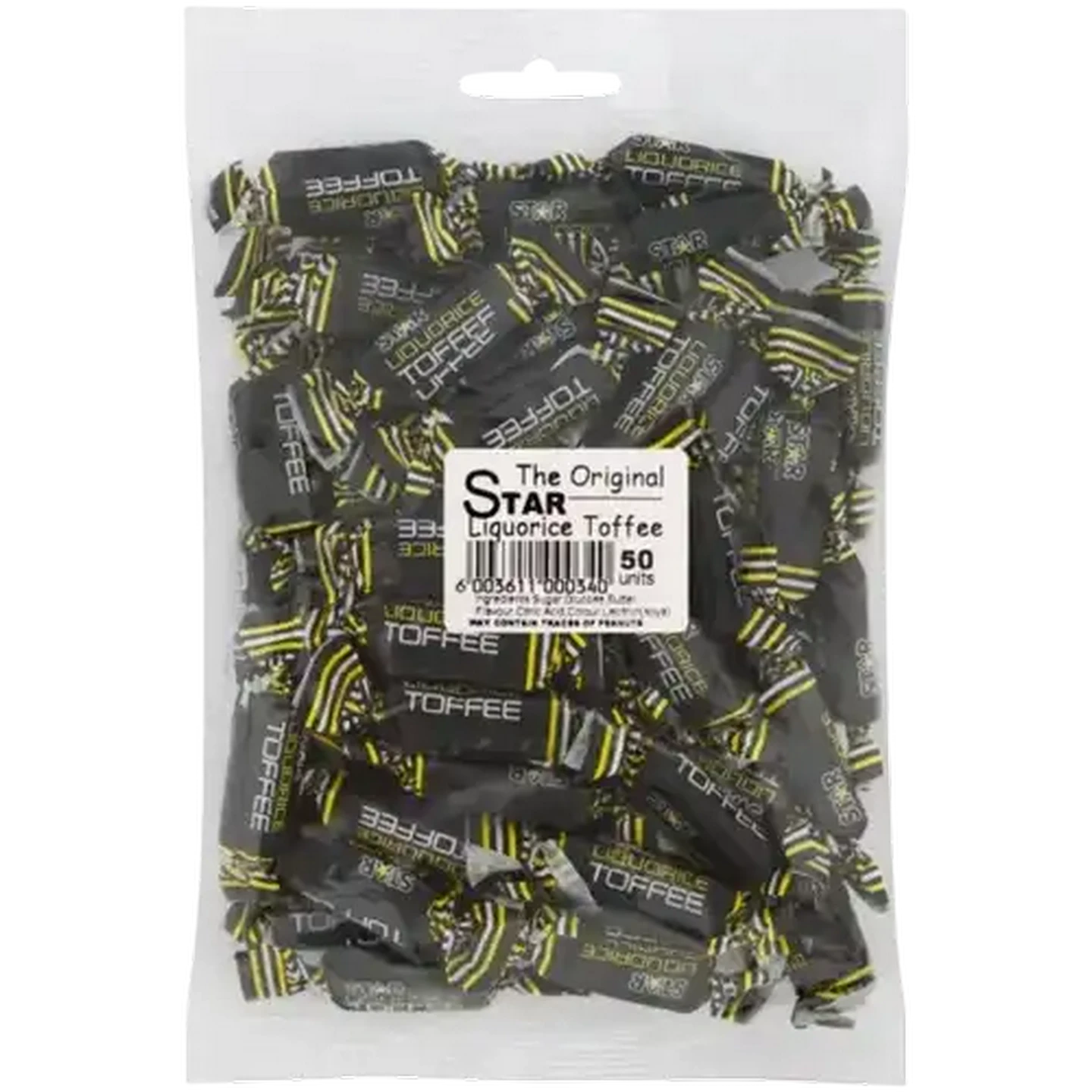 228☆ラッキースター Checkers Sixty60 | The Original Star Liquorice Toffee Sweet 50 Pack