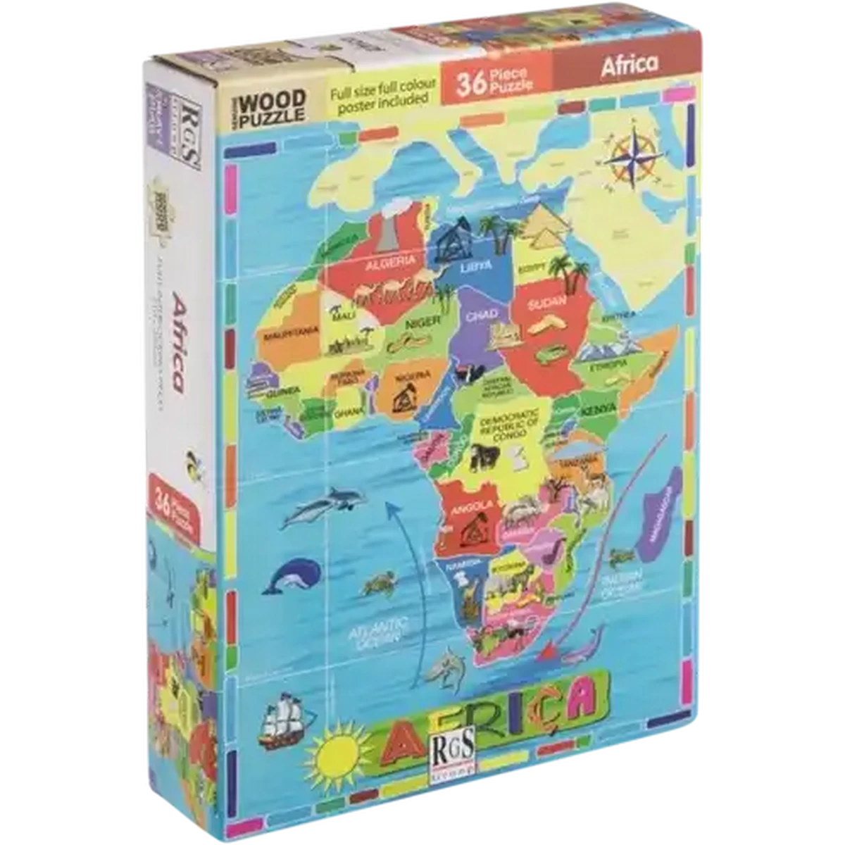 Checkers Sixty60 | RGS Group Wooden Africa Map Puzzle 36 Piece