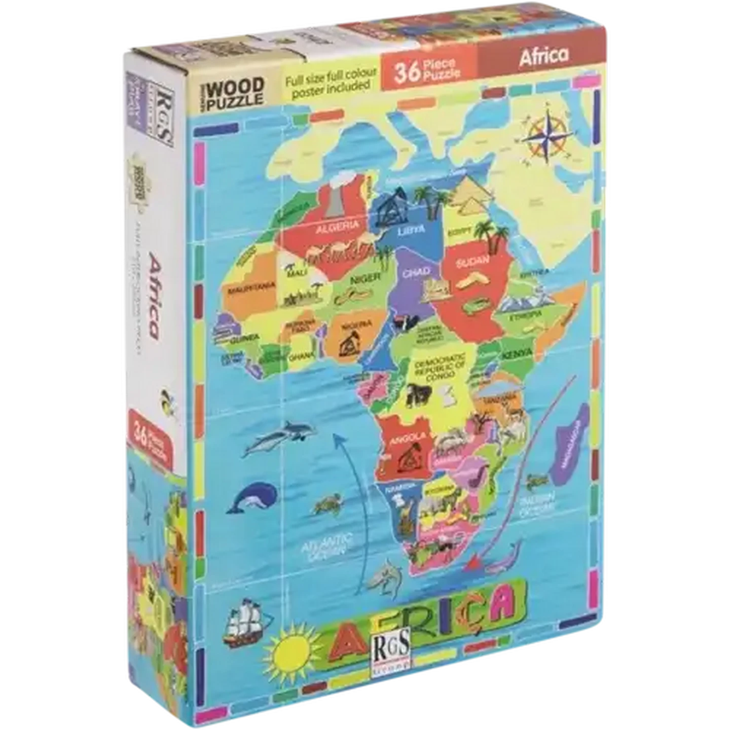 Checkers Sixty60 | RGS Group Wooden Africa Map Puzzle 36 Piece