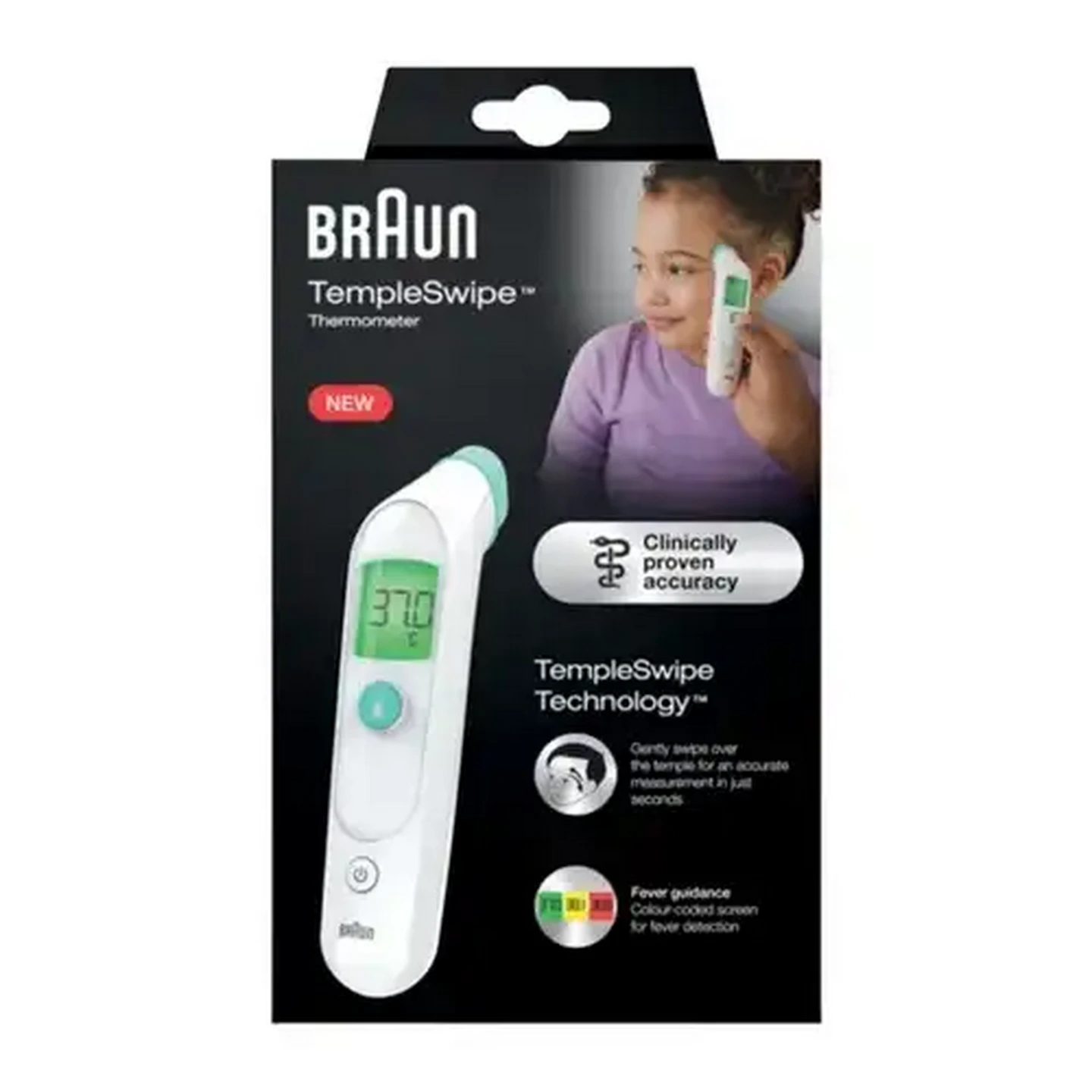 Image of Braun BST200 TempleSwipe White Thermometer