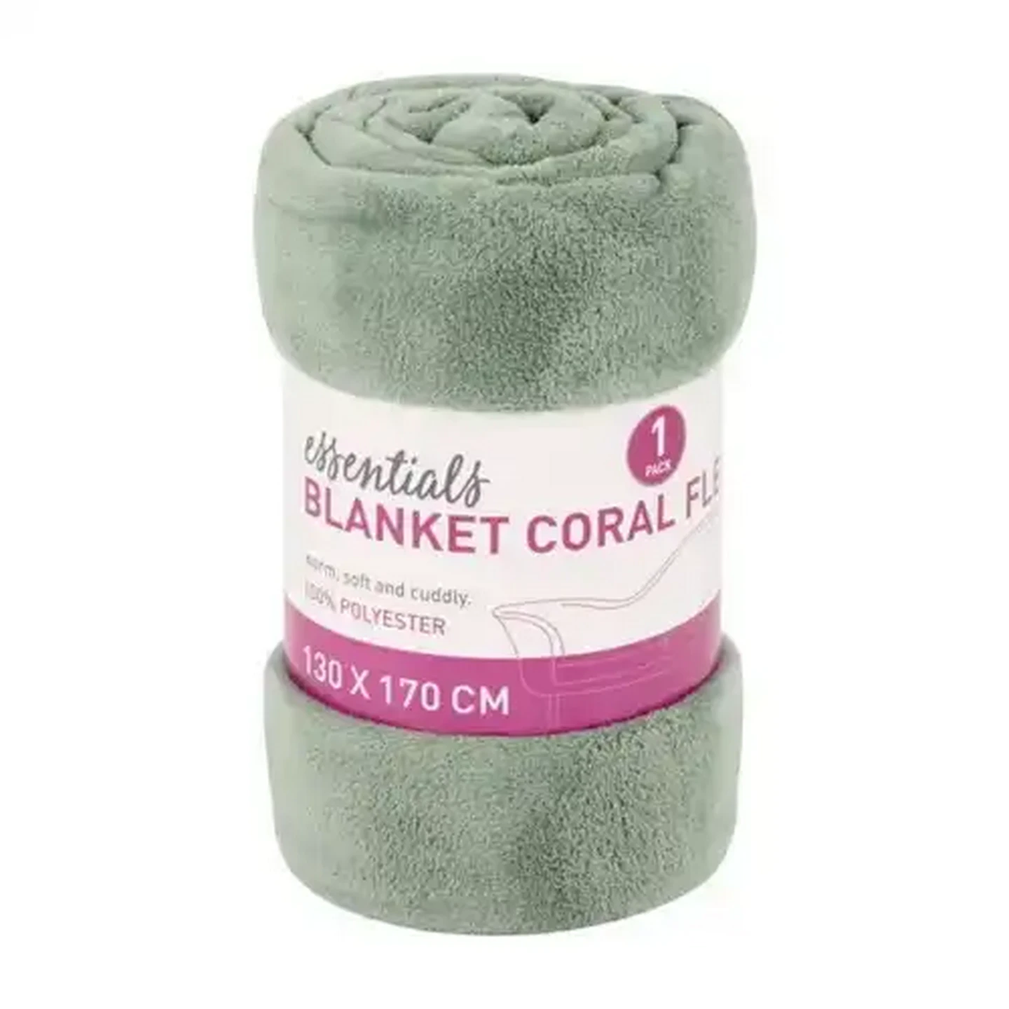 Image of Essentials Coral Fleece Blanket 130 x 170cm (Colour May Vary)