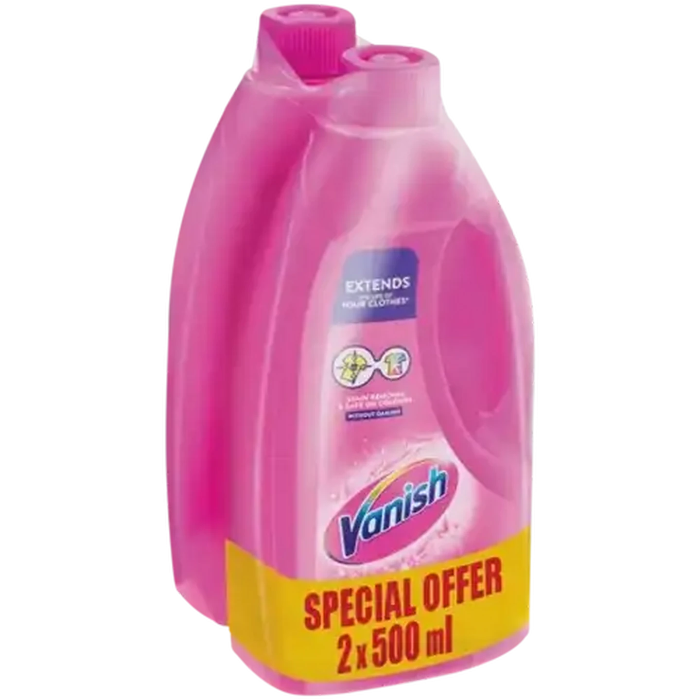 Image of Vanish Pink Stain Remover Liquid 500ml 2 Pack
