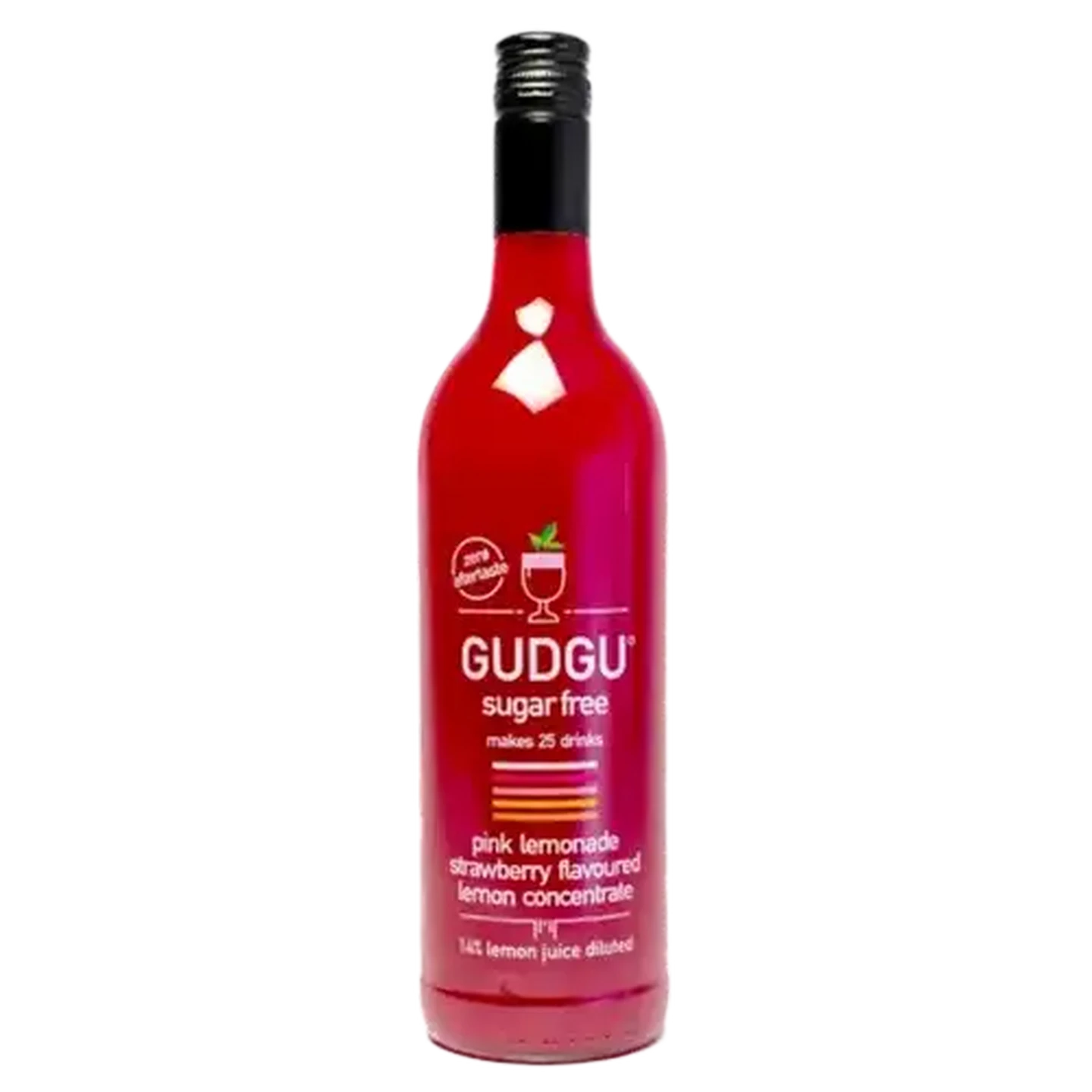 Image of Gudgu Pink Lemonade Sugar Free Cordial 750ml