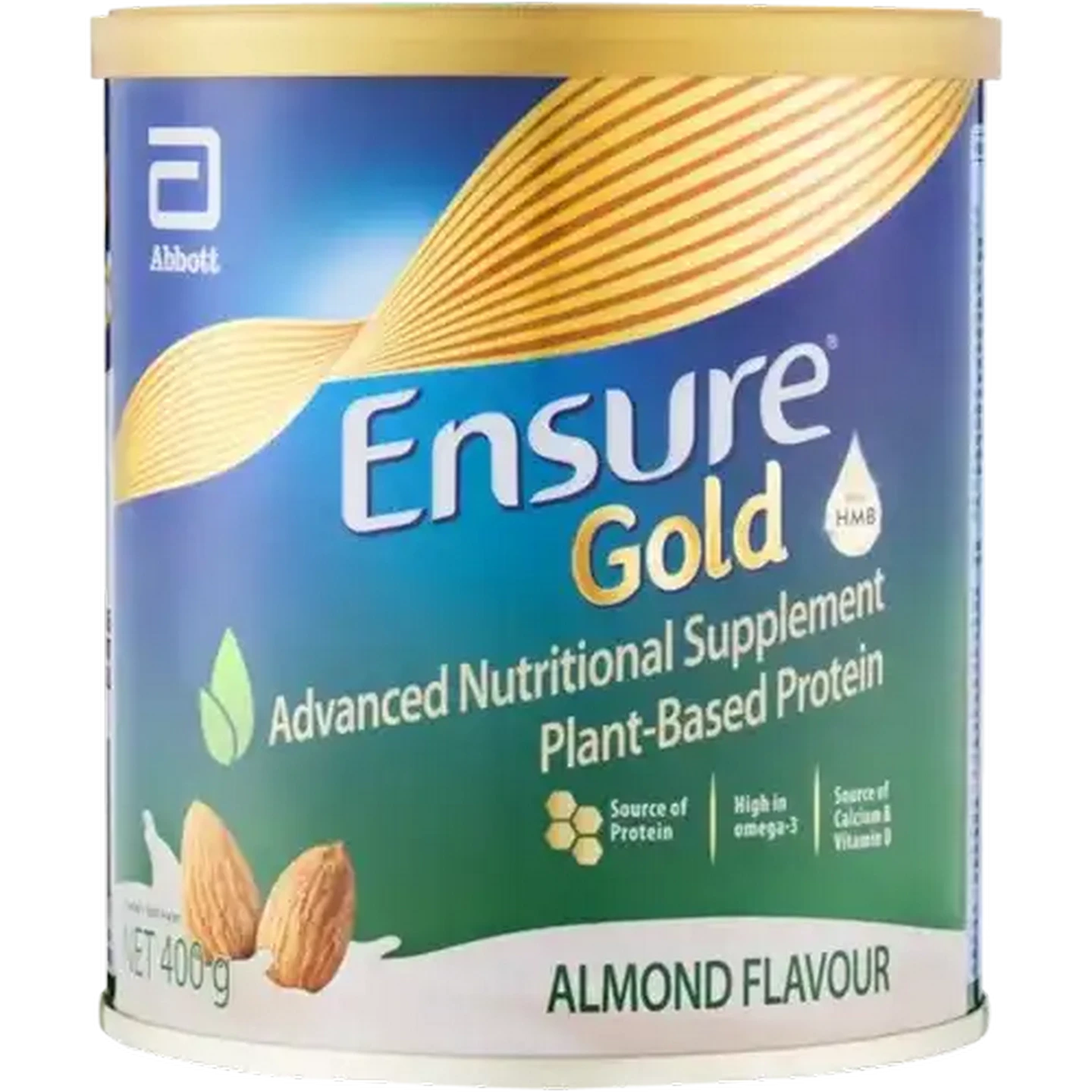 Image of Ensure Gold Advanced Plant-Based Protein Almond Flavour Nutritional Supplement 400g