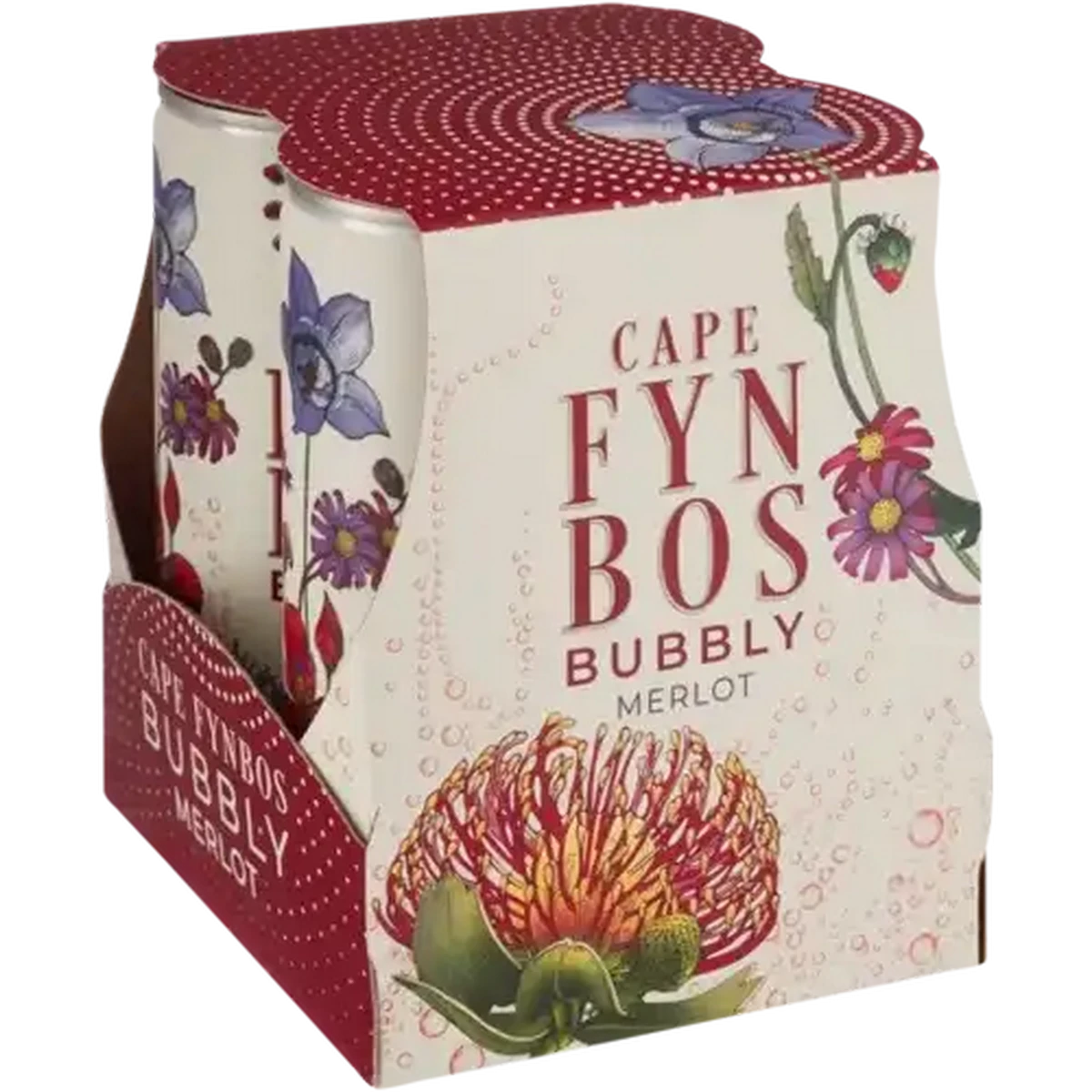Checkers Sixty60 | Cape Fynbos Bubbly Merlot Cans 4 x 250ml