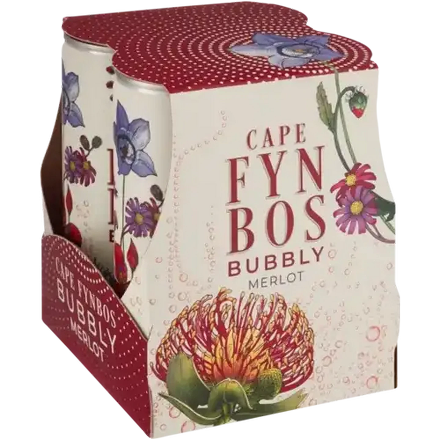 Checkers Sixty60 | Cape Fynbos Bubbly Merlot Cans 4 x 250ml