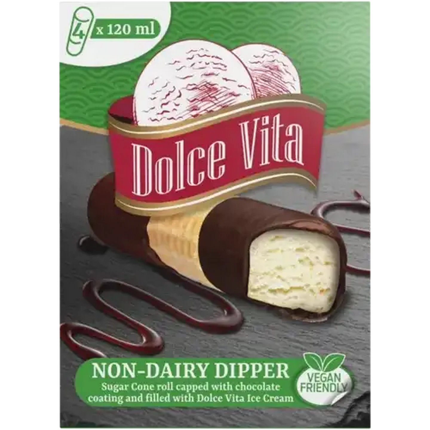 Image of Dolce Vita Non-Dairy Dipper Ice Cream 4 x 120ml