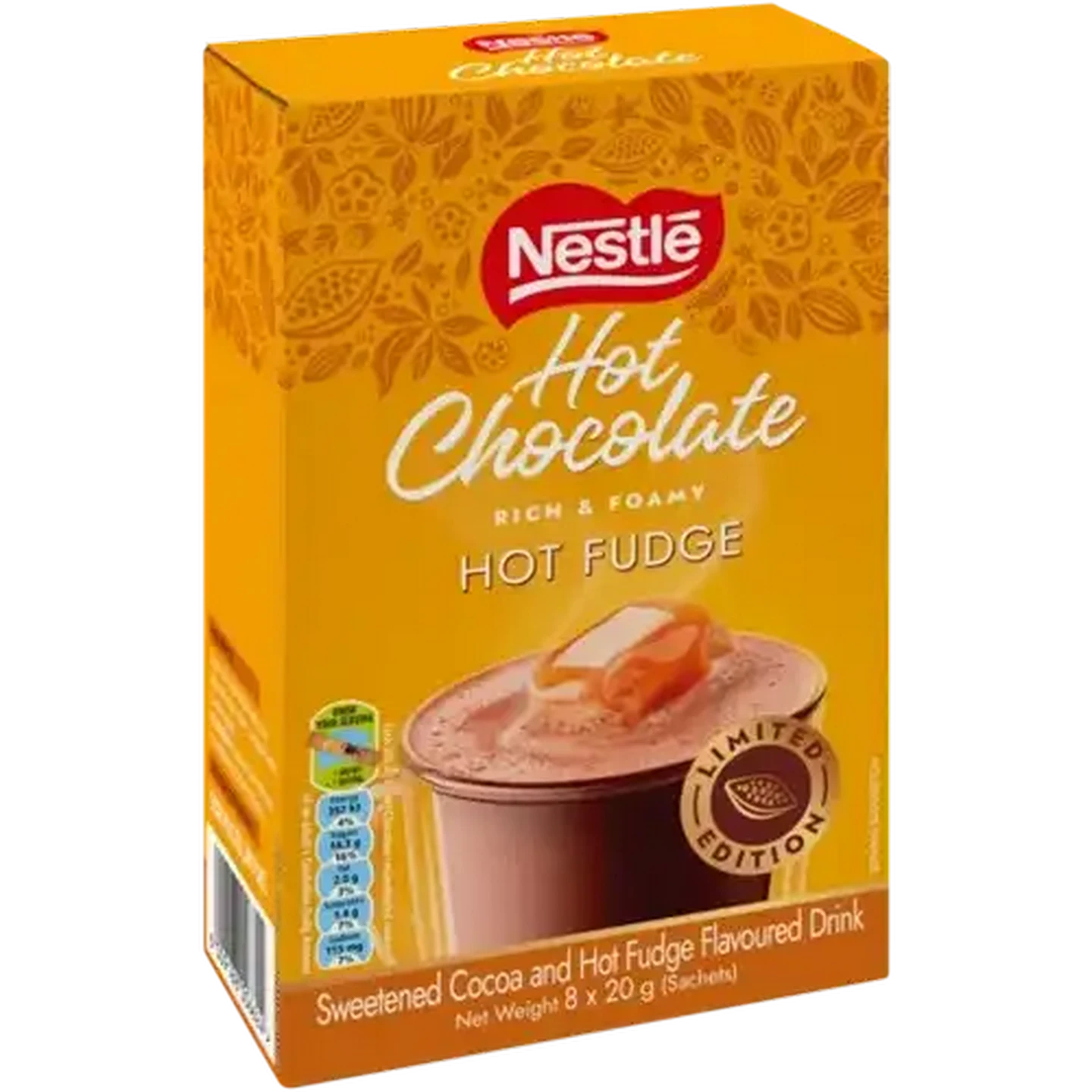 Image of Nestlé Hot Chocolate Fudge Sundae and Chocolate Flavoured Drink 8 x 20g