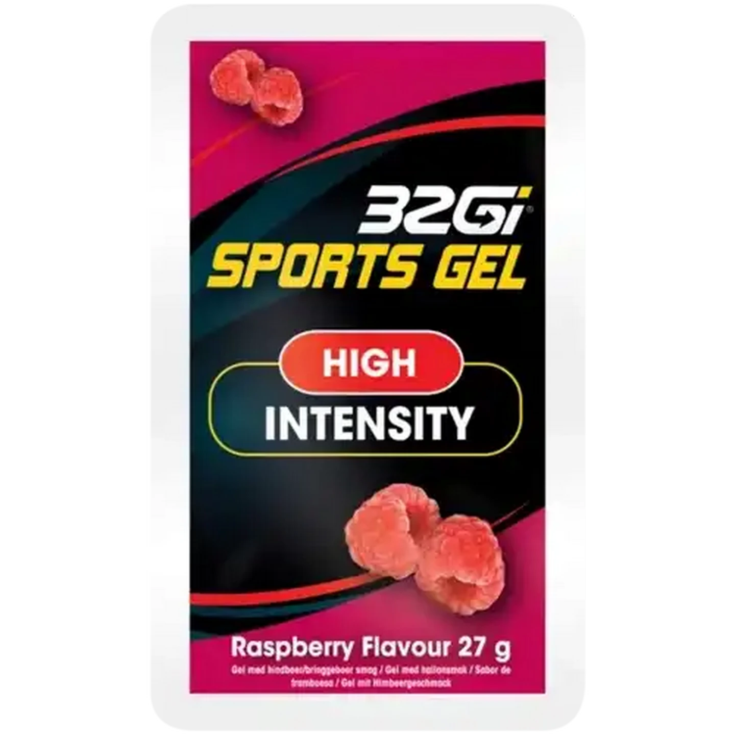 Image of 32Gi Raspberry Flavoured Sports Gel 27g