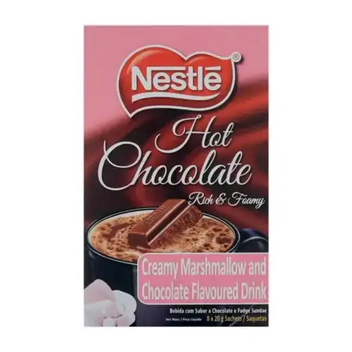 Image of Nestlé Hot Chocolate Creamy Marshmallow and Chocolate Flavoured Drink 8 x 20g