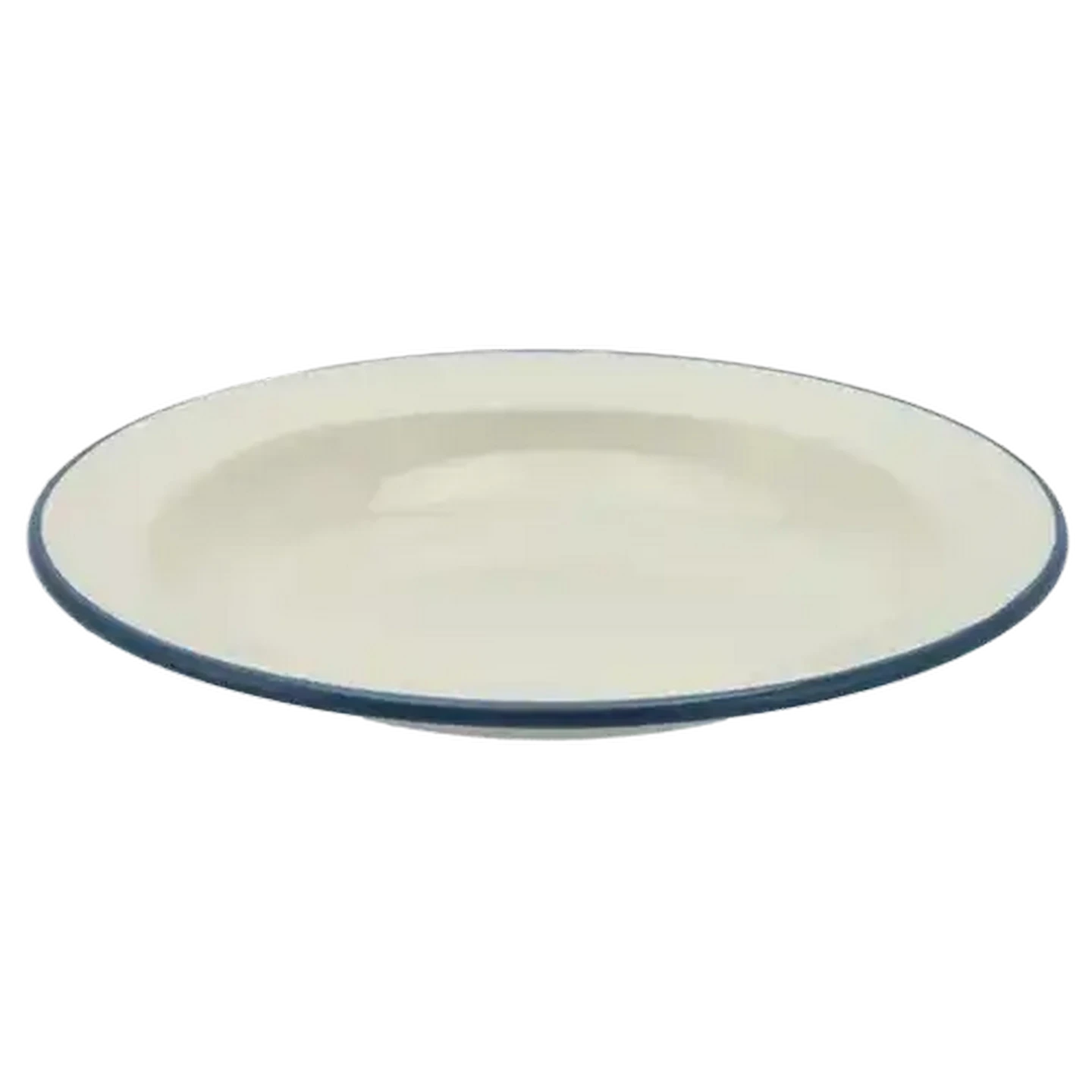 Image of Ripple White Enamel Plate 26cm