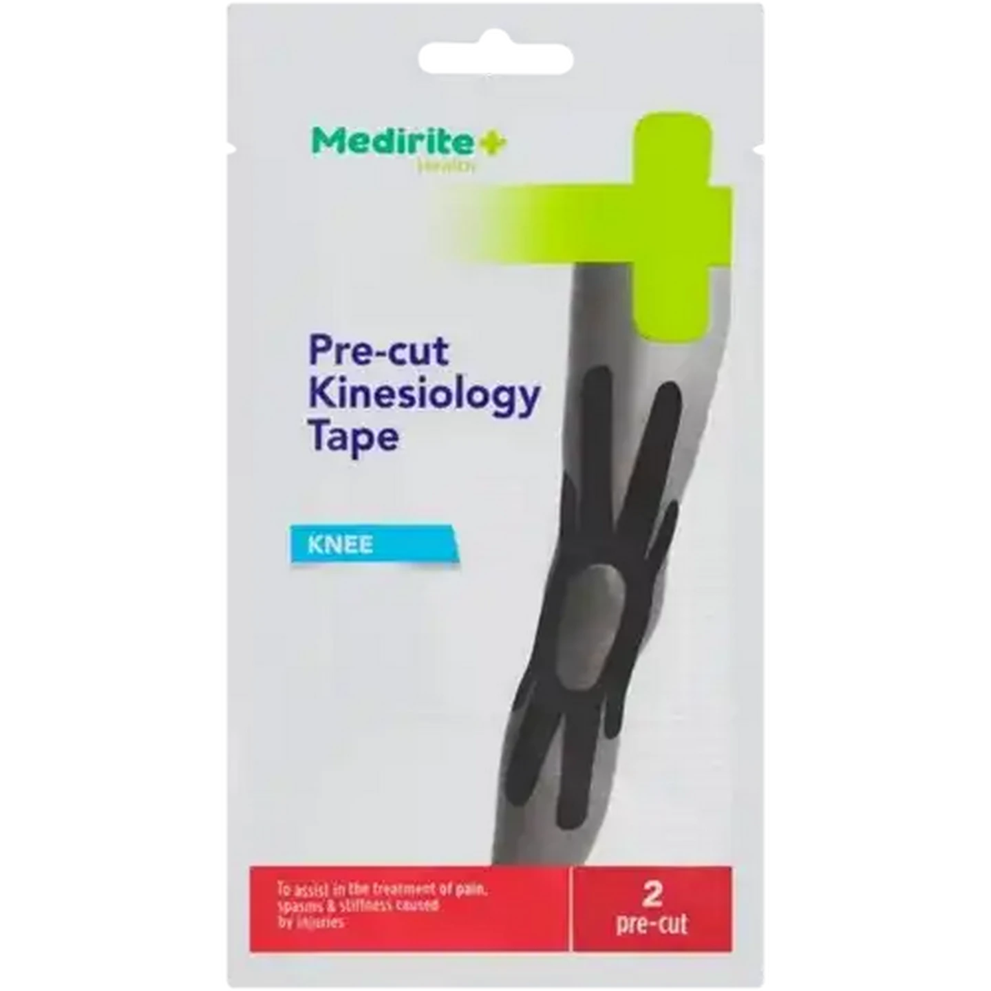 Image of Medirite Pre-Cut Kinesiology Knee Tape 2 Pack