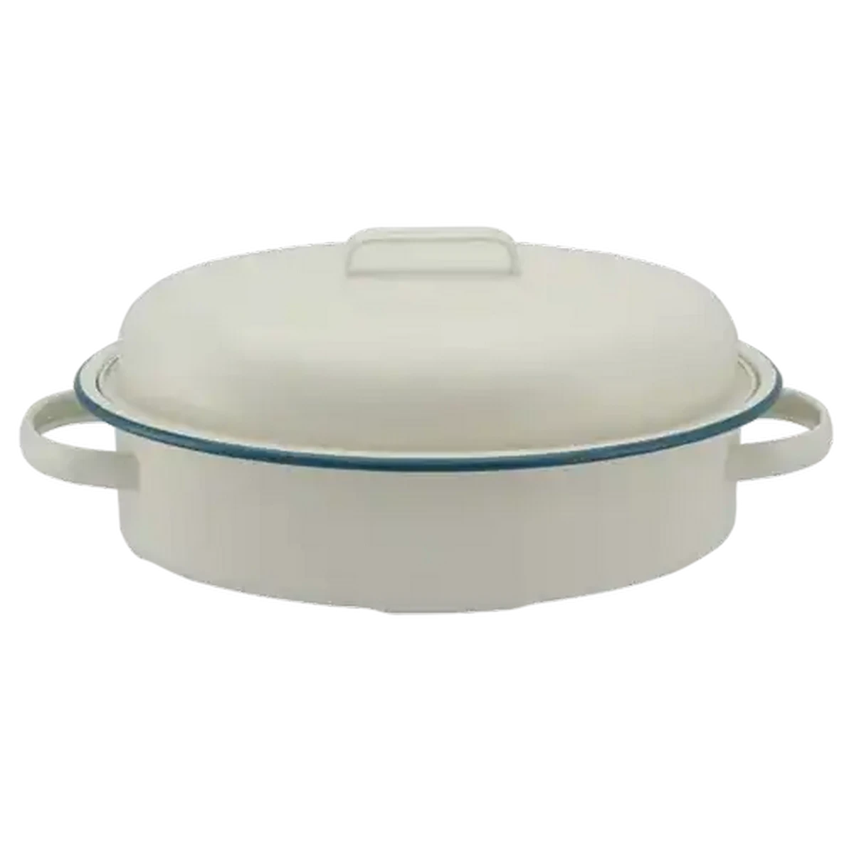 Checkers Sixty60 | Ripple White Enamel Oval Roaster 30cm