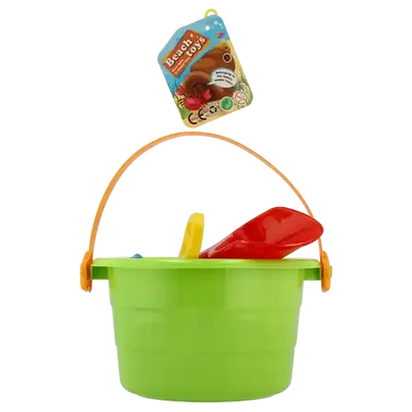 Image of Beach Toy's Bucket with Accessories 6 Piece (Colour May Vary)