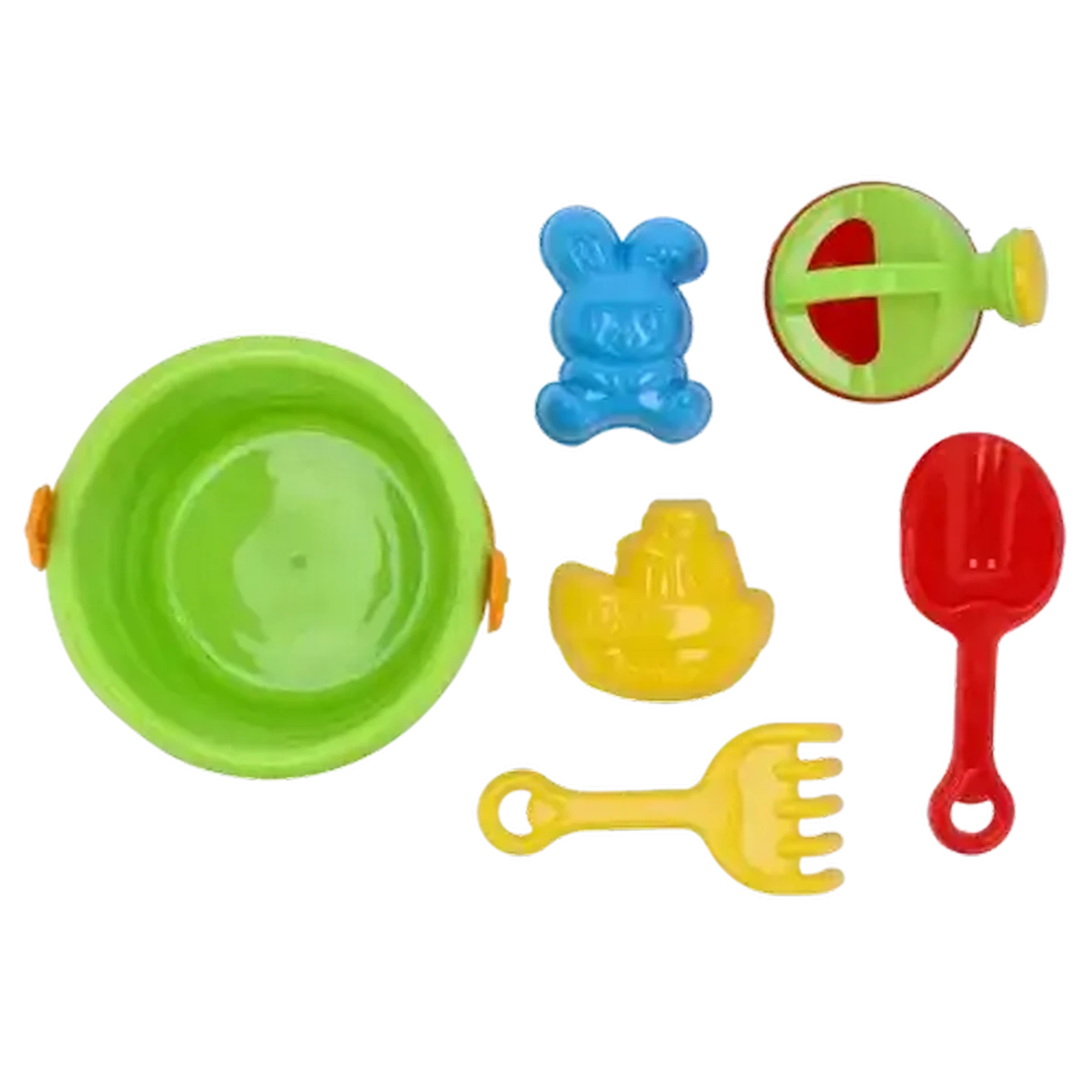 Image of Beach Toy's Bucket with Accessories 6 Piece (Colour May Vary)