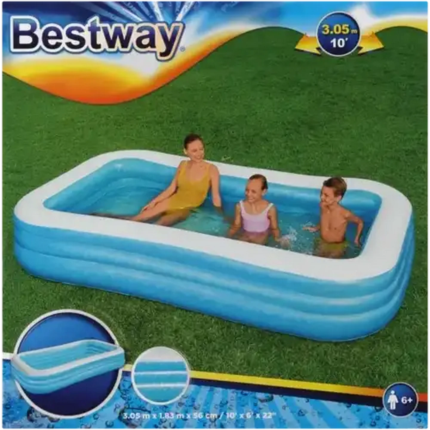 Image of Bestway Rectangular Pool 305 x 183 x 56cm