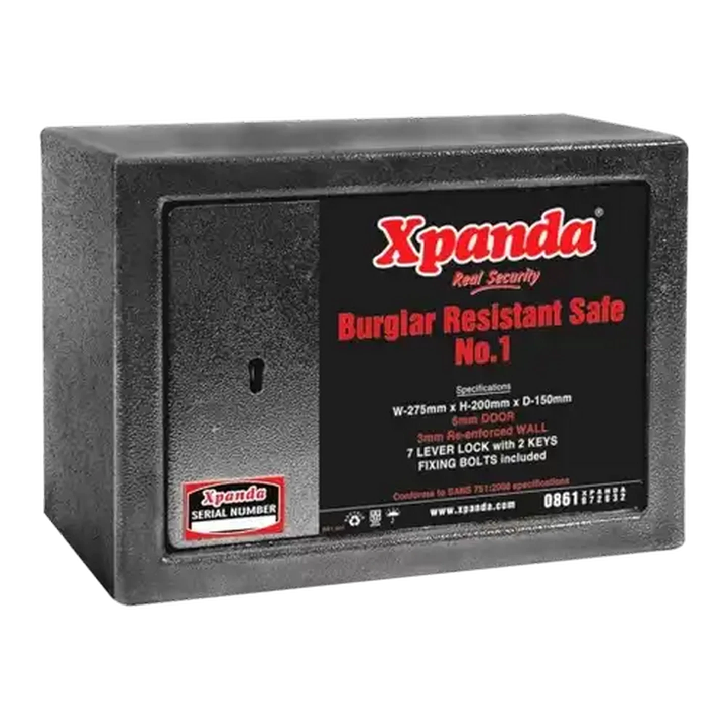 Checkers Sixty60 | Xpanda No.1 Burglar Resistant Safe 275 x 200 x