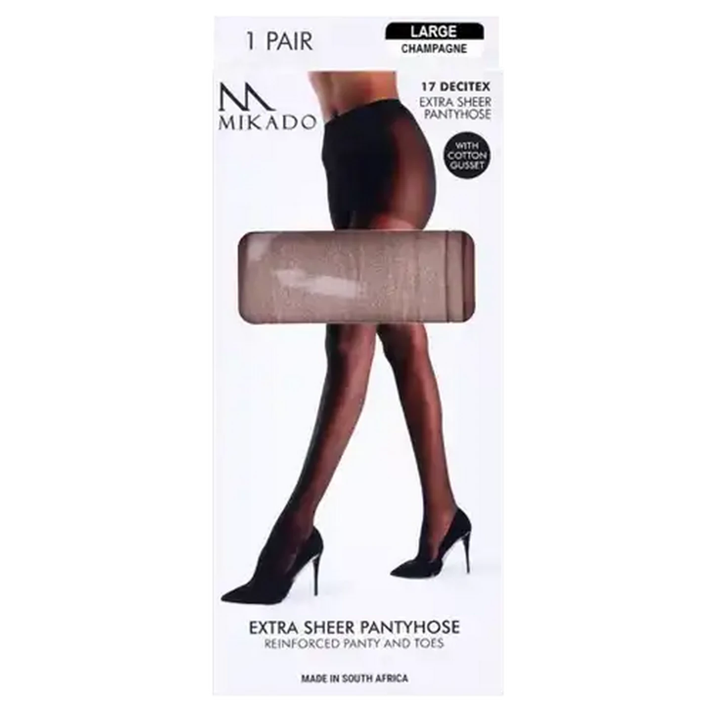 Image of Mikado Large Champagne Extra Sheer Pantyhose