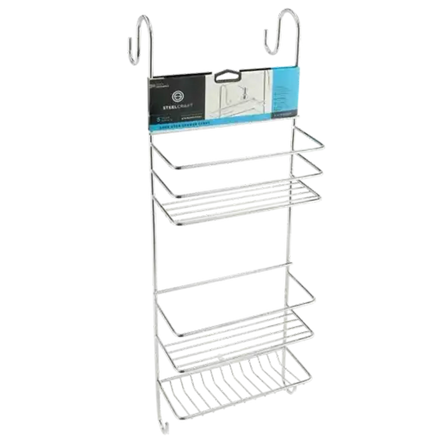 Image of Steelcraft Stainless Steel Hook Over Shower Caddy Large