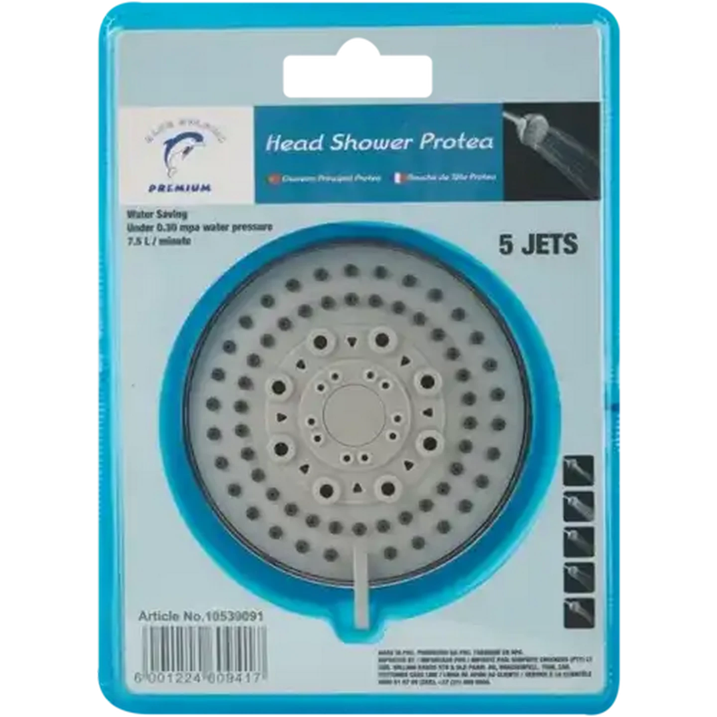 Image of Blue Dolphin Premium Protea Shower Head 90mm
