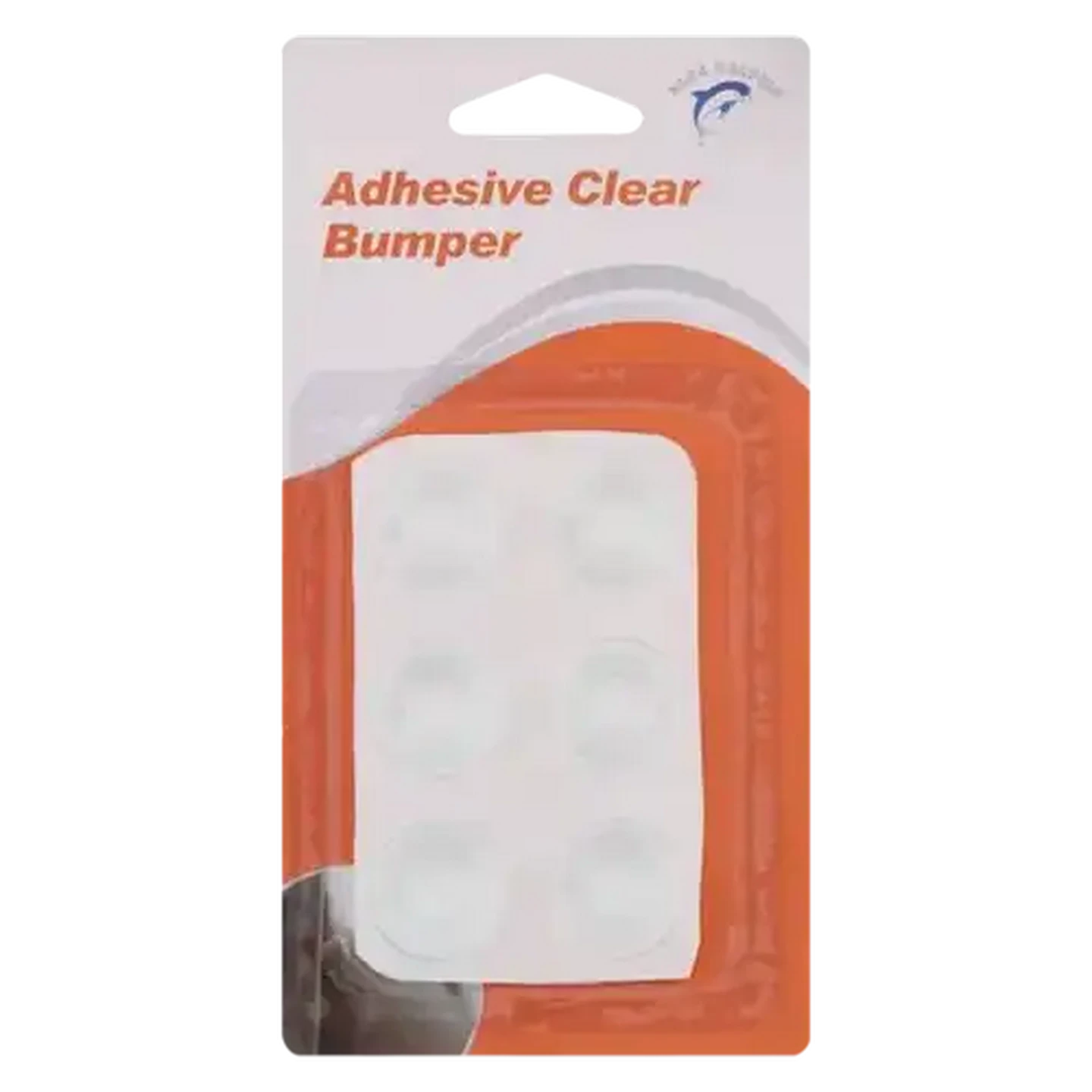 Image of Blue Dolphin Clear Round Door Bumper 6-Pack