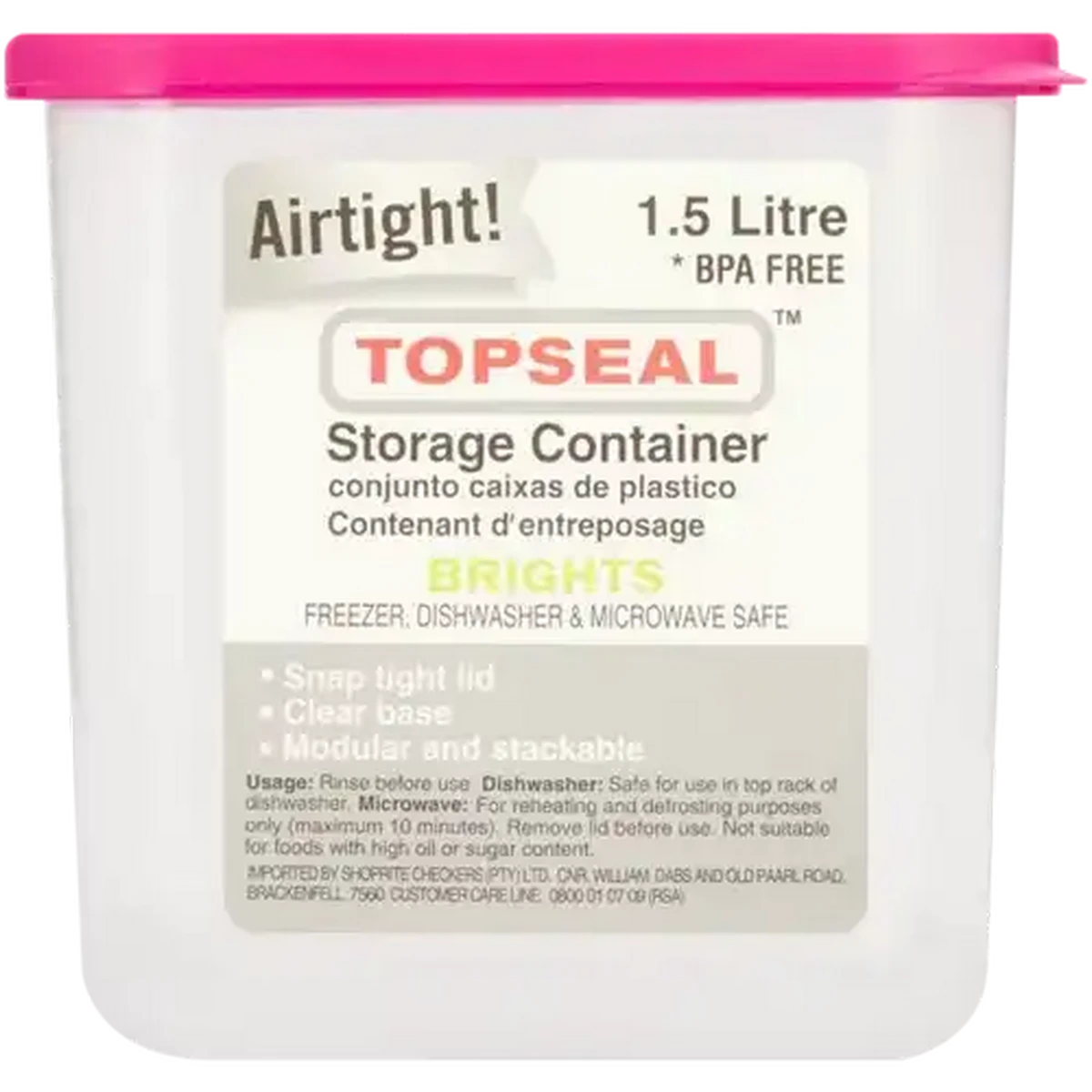 Checkers Sixty60 | Topseal Brights Storage Container 1.5L (Assorted ...