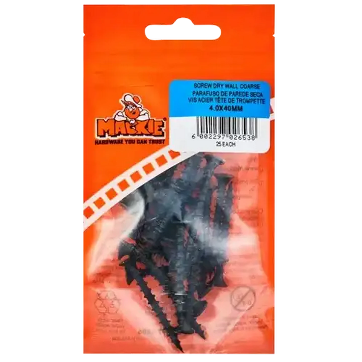 Image of Mackie Dry Wall Screw 4.0 x 40mm 25 Piece