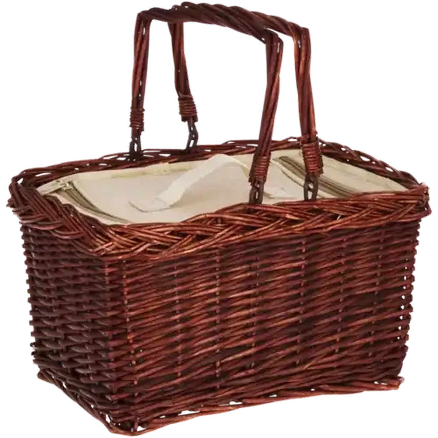 Image of Bush Baby Wicker Basket 6 Can Cooler Bag