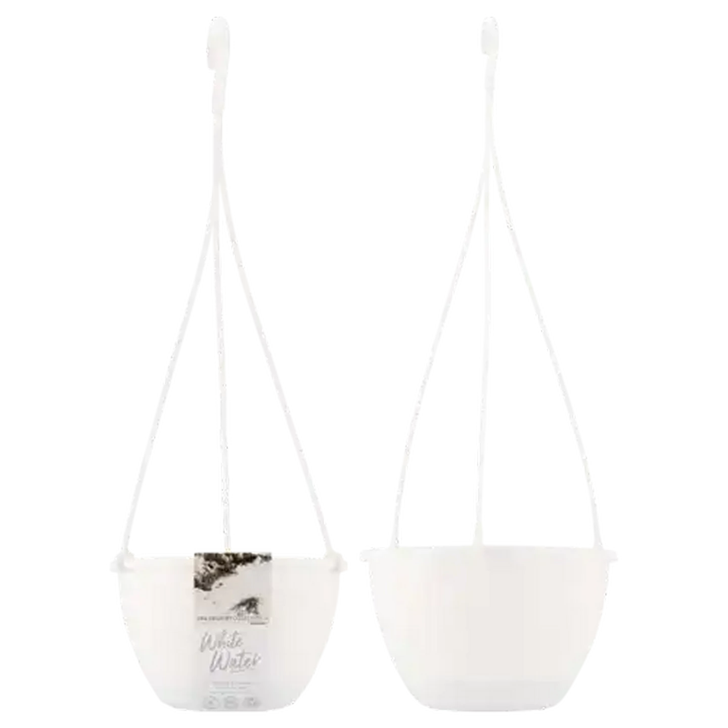 Image of Sebor White Hanging Water Pot Plant 20cm