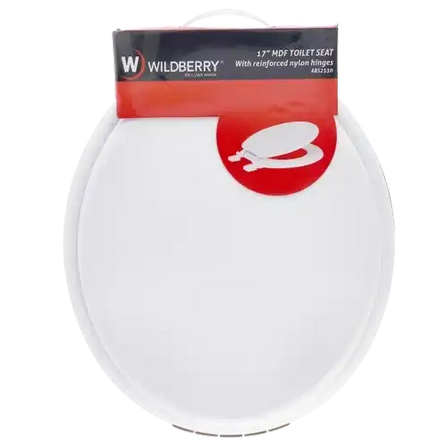 Image of Wildberry Wooden White Toilet Seat With Nylon Hinge