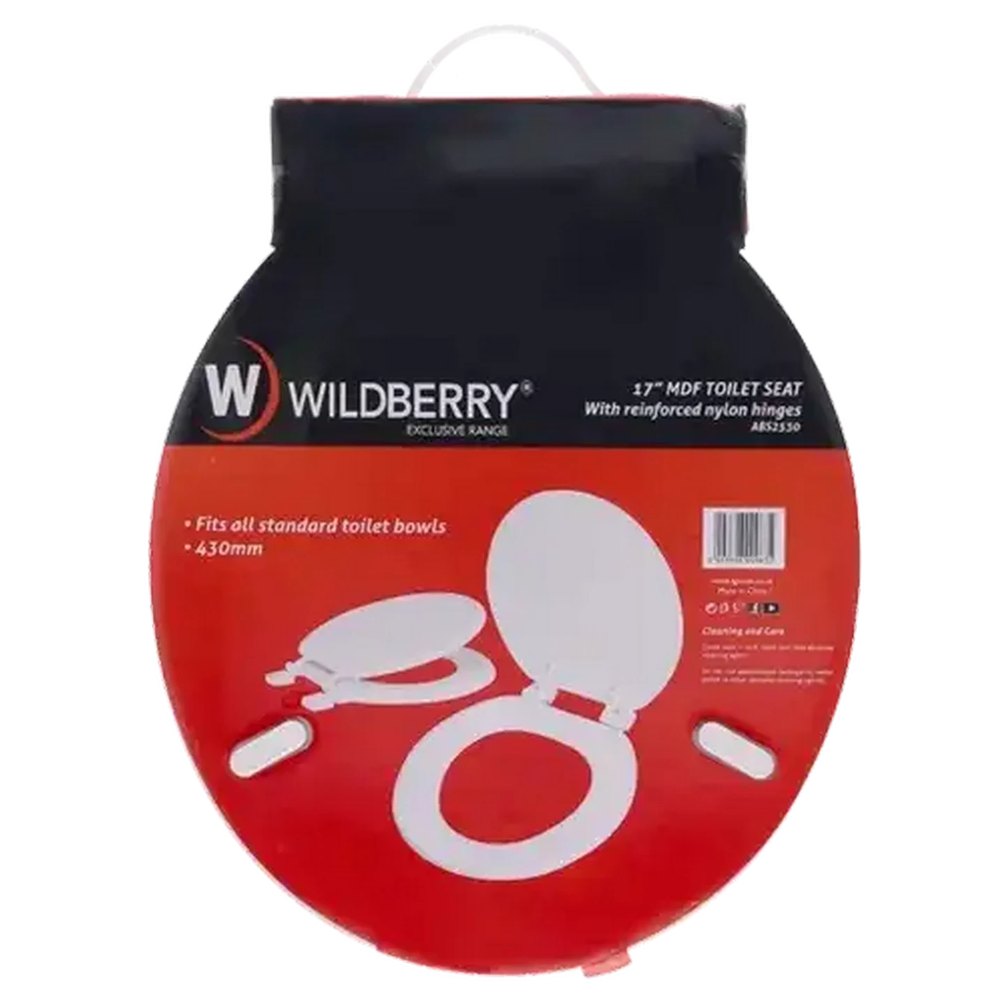 Image of Wildberry Wooden White Toilet Seat With Nylon Hinge