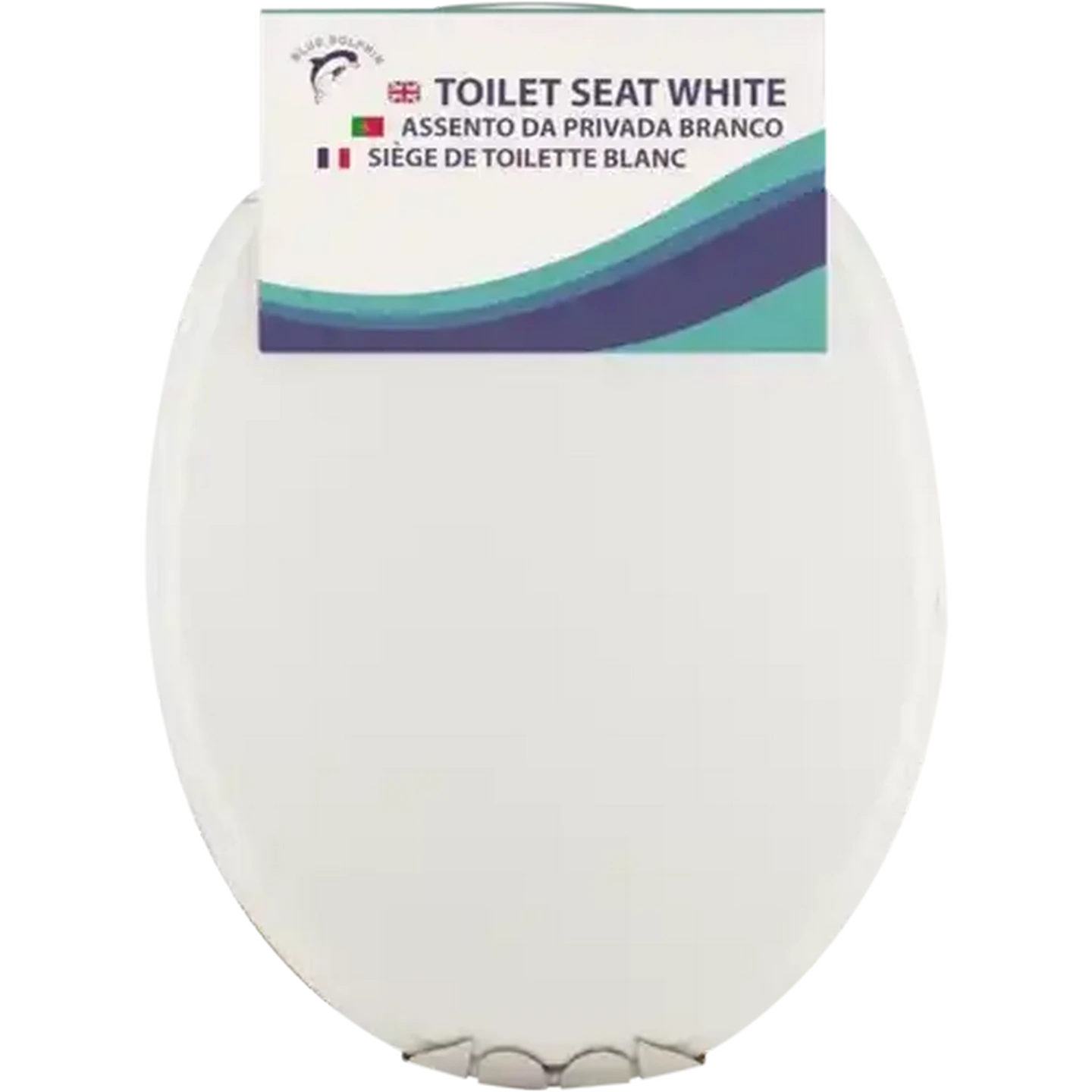Image of Blue Dolphin White Toilet Seat 46cm