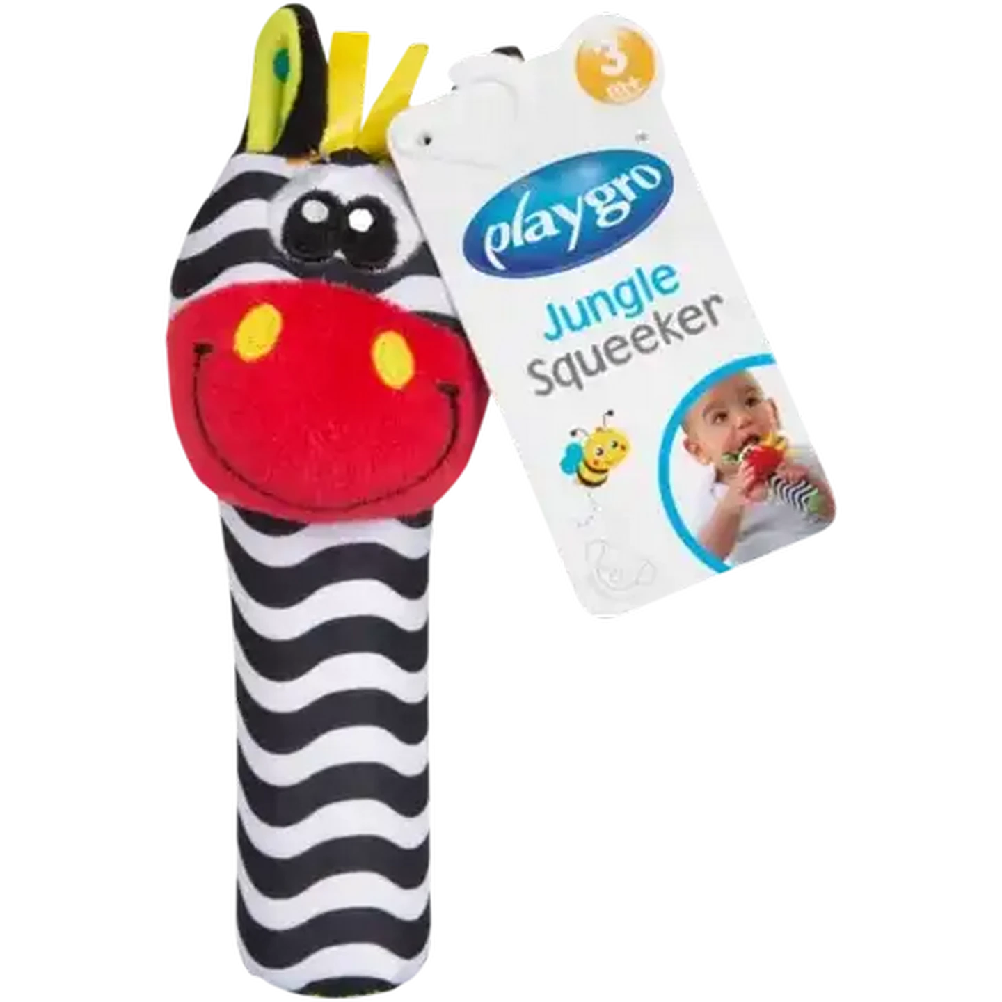Image of Playgro Zebra & Lion Jungle Squeakers (Colour May Vary)