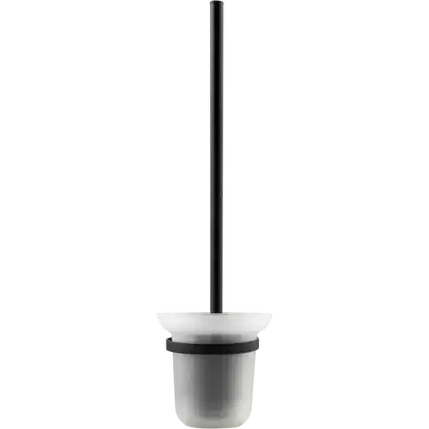 Image of Wildberry Matt Black Series Toilet Brush With Holder Set 2 Piece