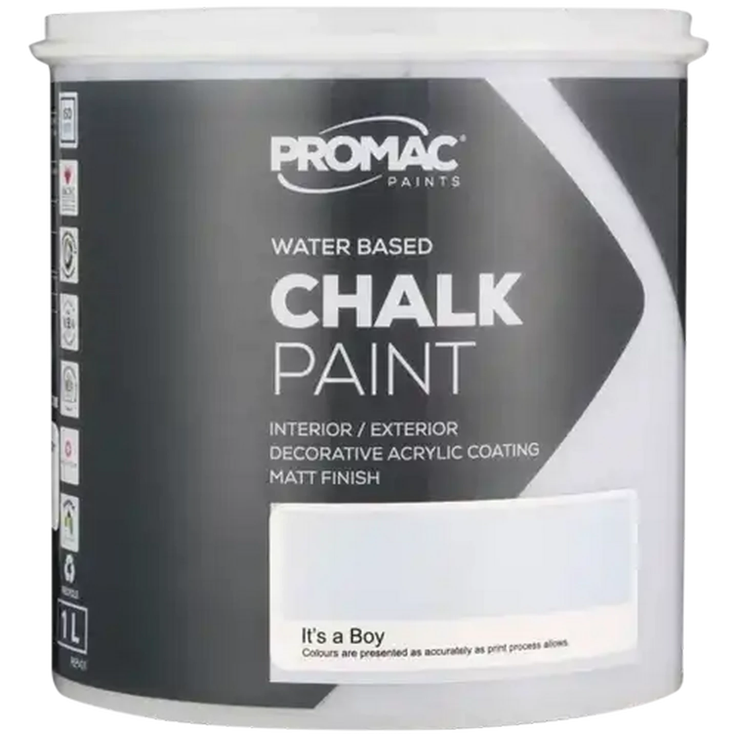 Image of Promac Paints Chalk Walls It's A Boy Blue Paint 1L