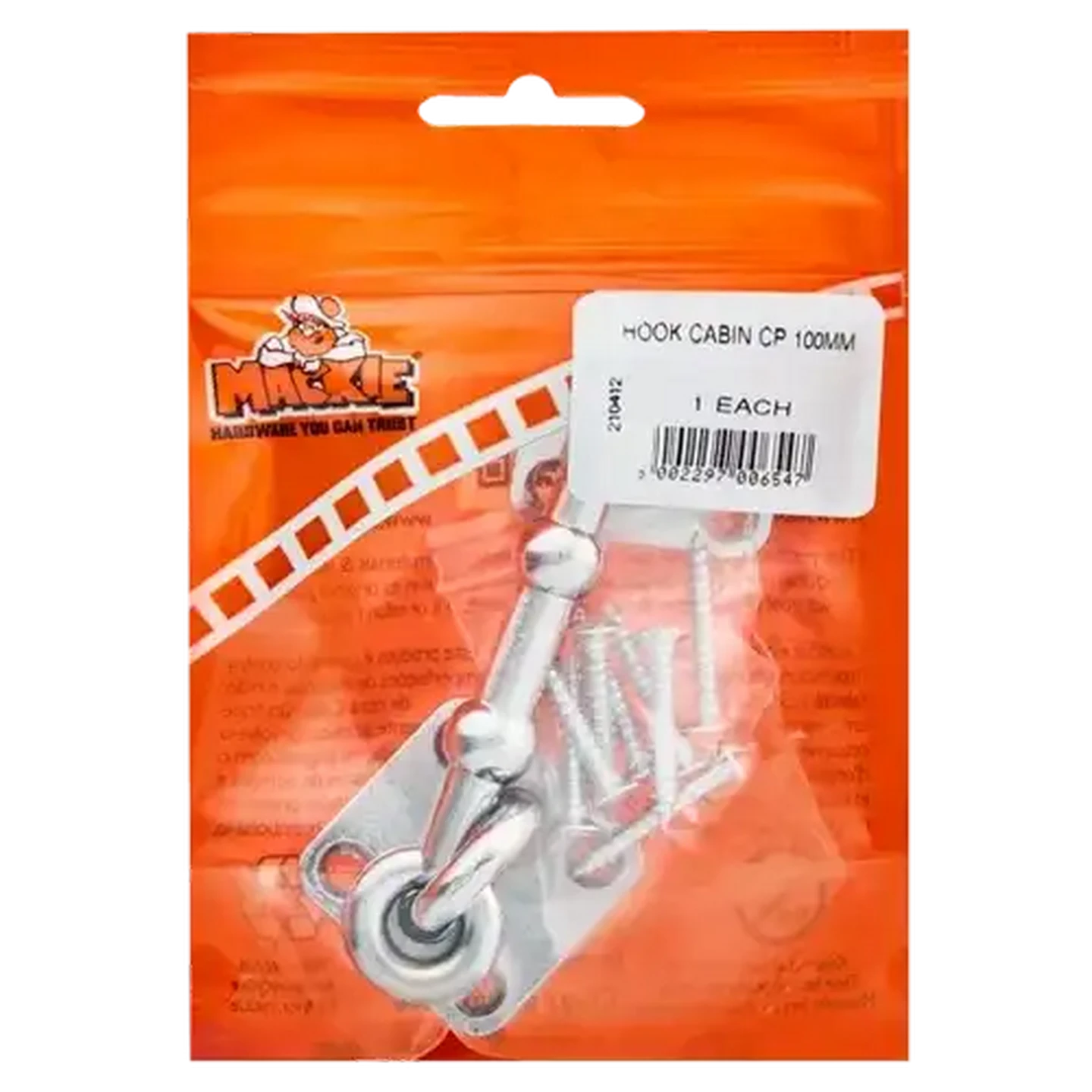 Image of Mackie Chrome Plated Cabin Hook 100mm
