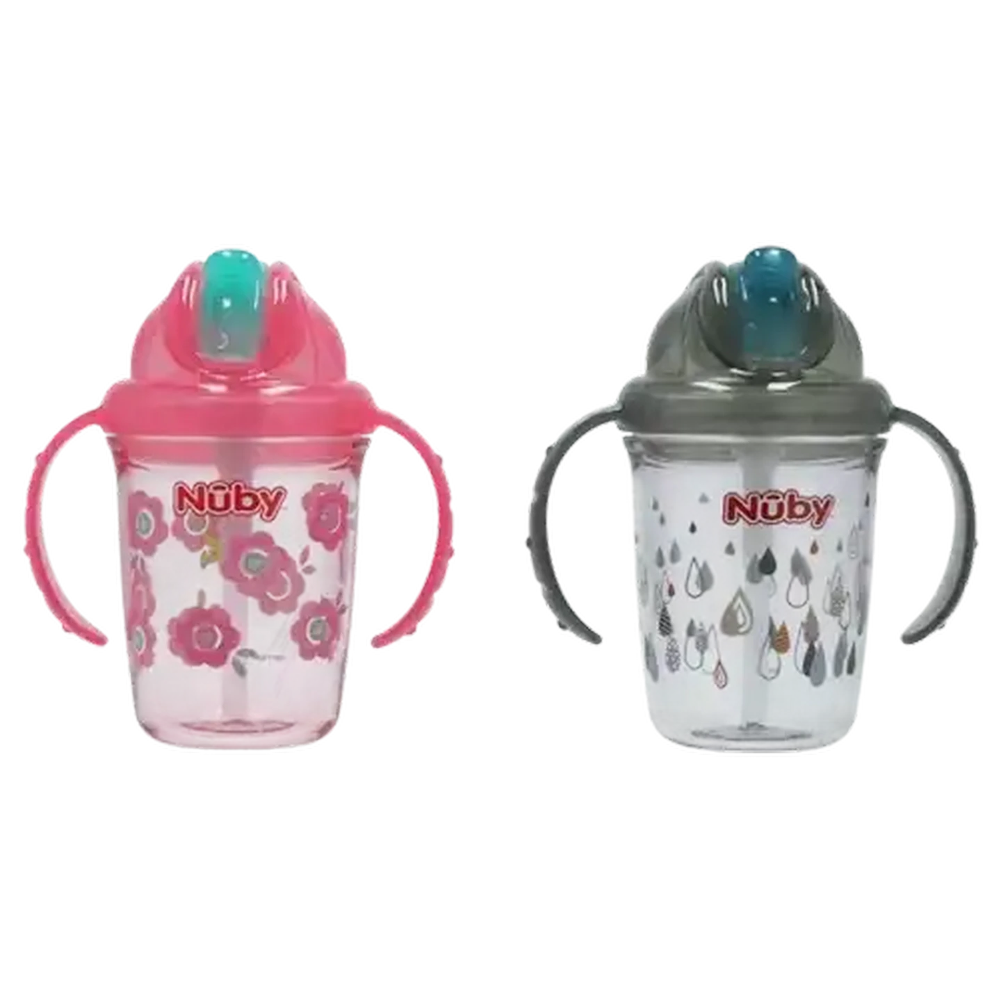 Image of Nûby Twin Handle Flip It Cup 240ml 6 Months + (Colour May Vary)