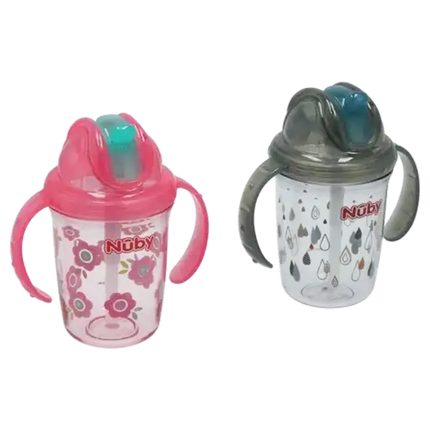 Image of Nûby Twin Handle Flip It Cup 240ml 6 Months + (Colour May Vary)