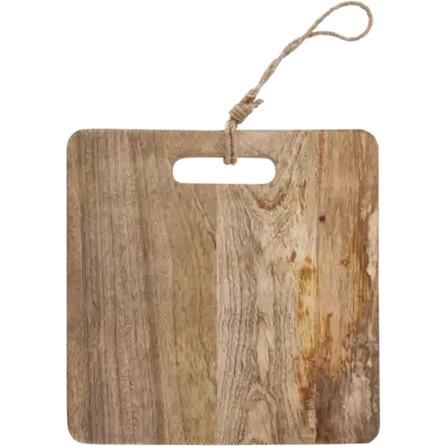 Image of Mango Wood Serving Board With Rope Handle 30 x 20cm