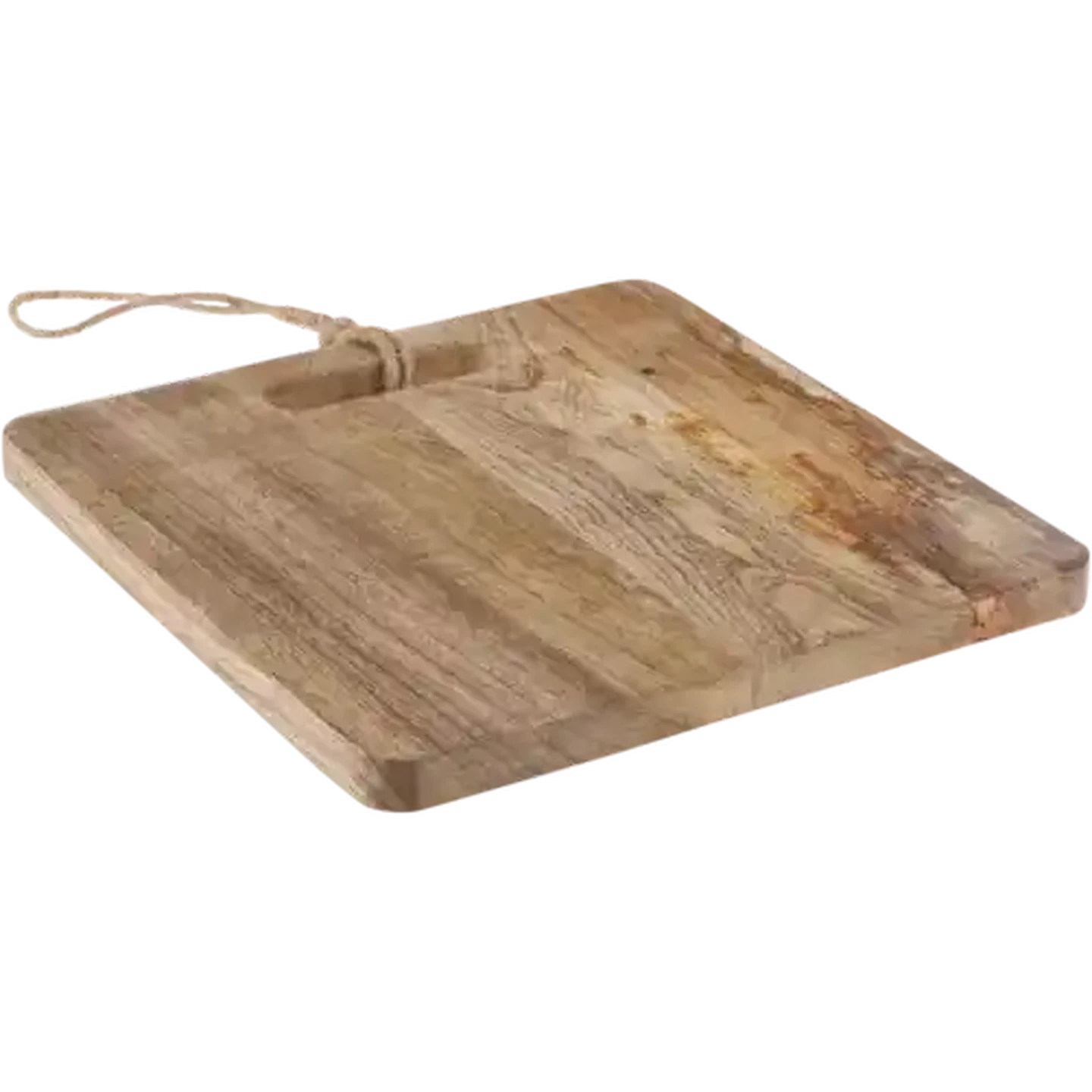 Image of Mango Wood Serving Board With Rope Handle 30 x 20cm