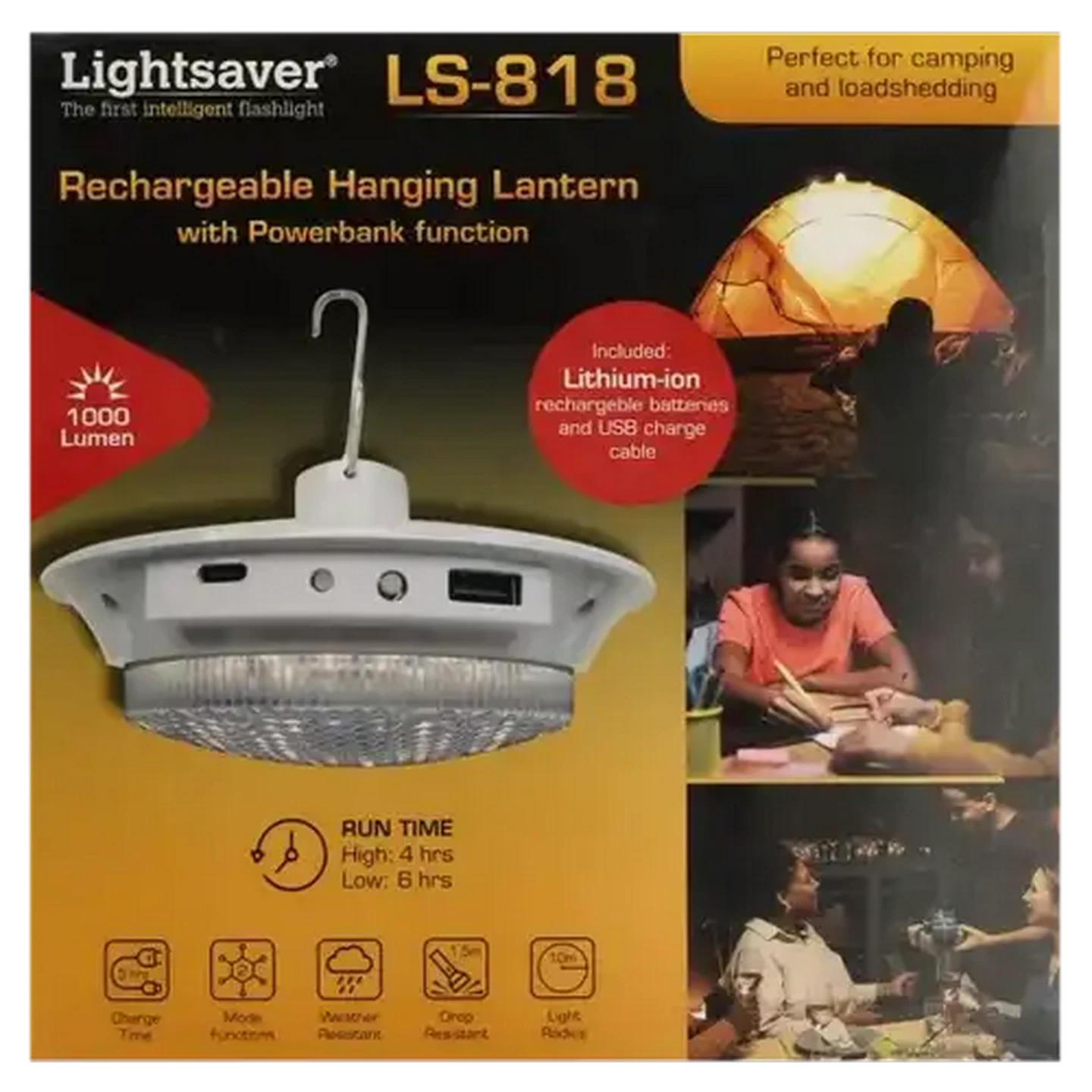 ライト・ランタン BONBONERO ND ver. KG-066 Checkers Sixty60 | Lightsaver Rechargeable LED Lantern 1000 Lumen