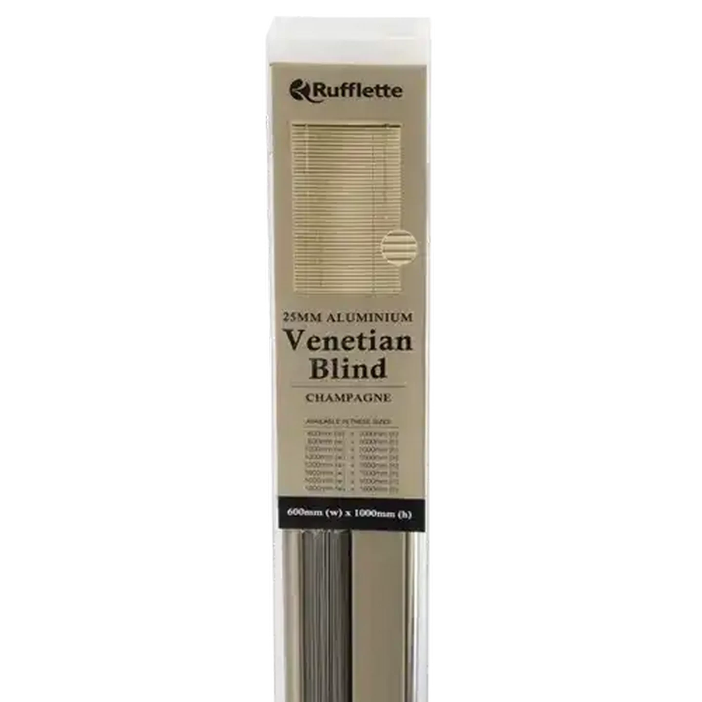 Image of Rufflette Champagne Aluminium Venetian 600 x 1000 25mm