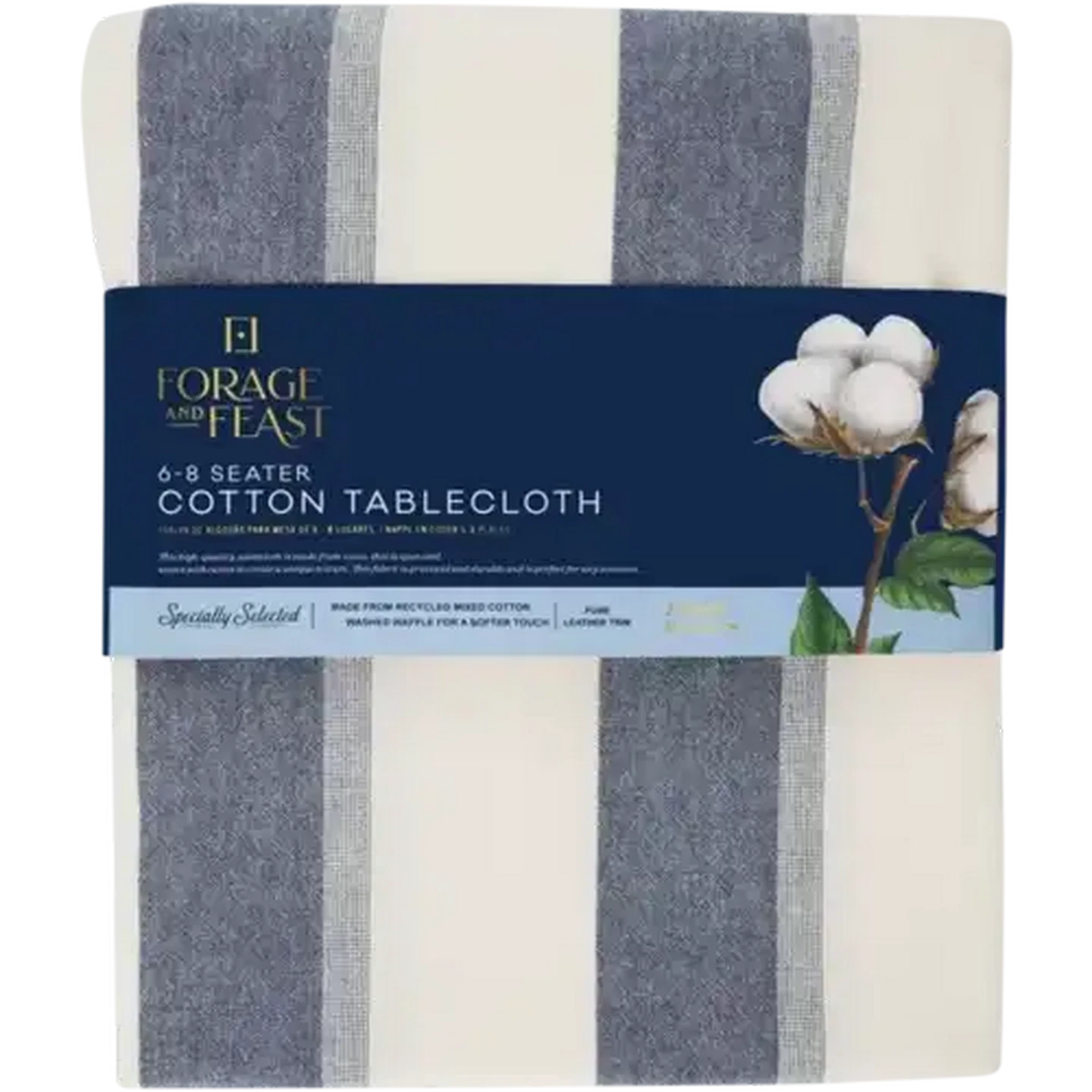 Image of Forage And Feast Grey Waffle Weave Table Cloth