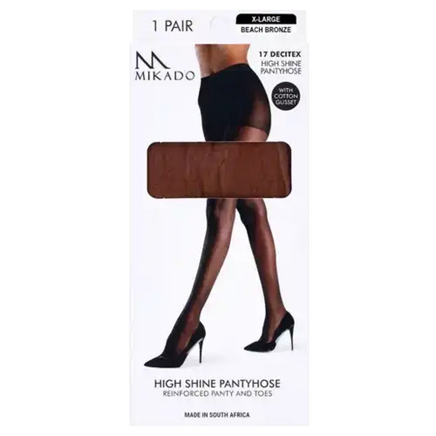 Image of Mikado Extra Large Beach Bronze High Shine Pantyhose