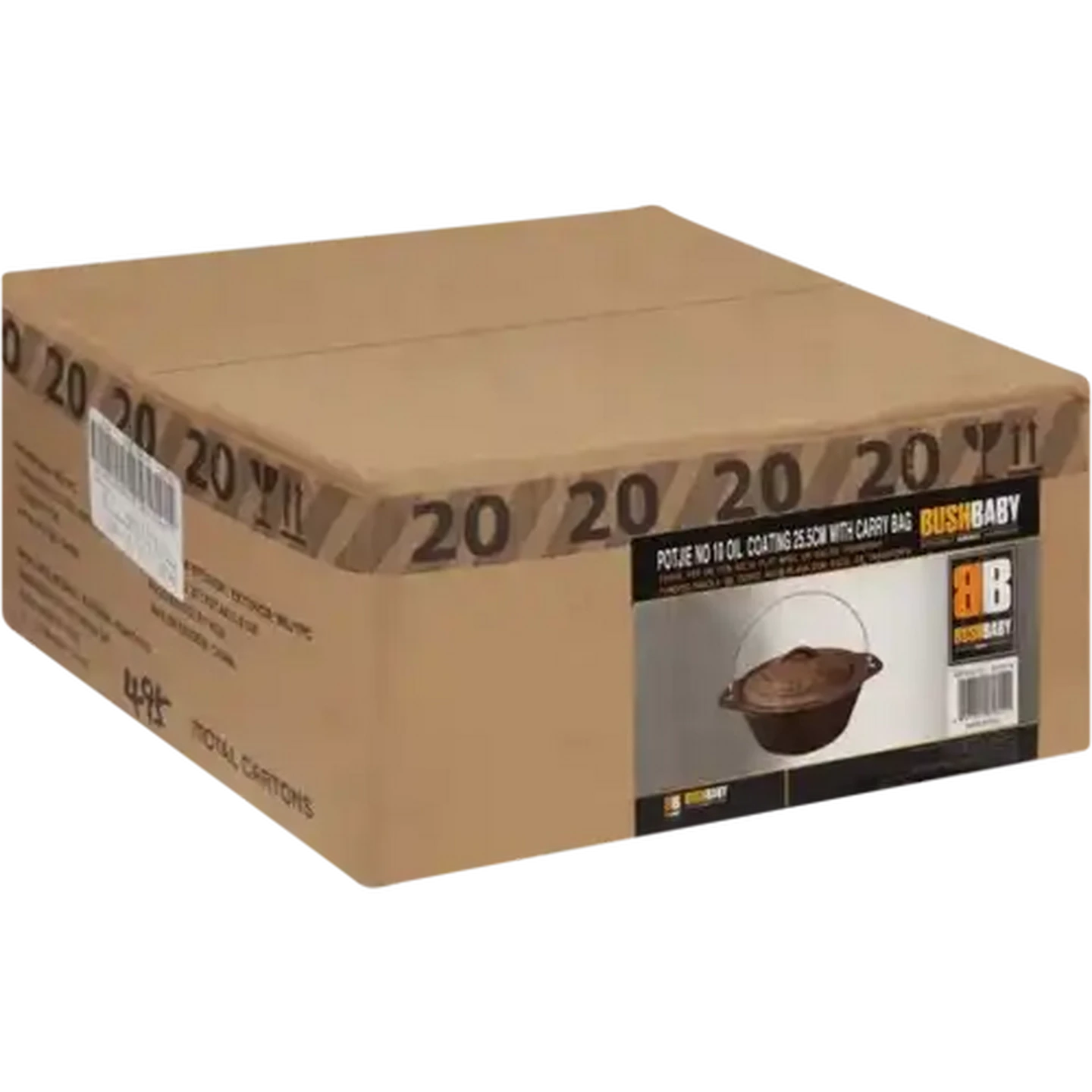 Image of Bush Baby Black Small Platpotjie Pot & Storage Bag Set