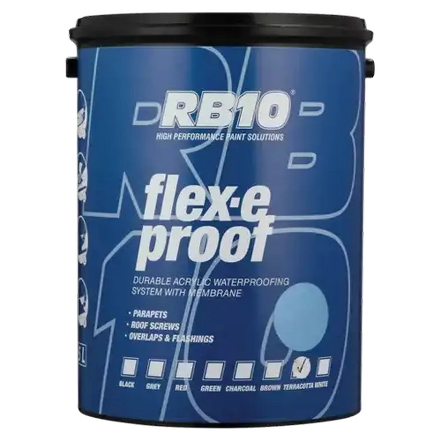 Image of RB10 Terracotta Flex-E-Proof Waterproof Paint 5L