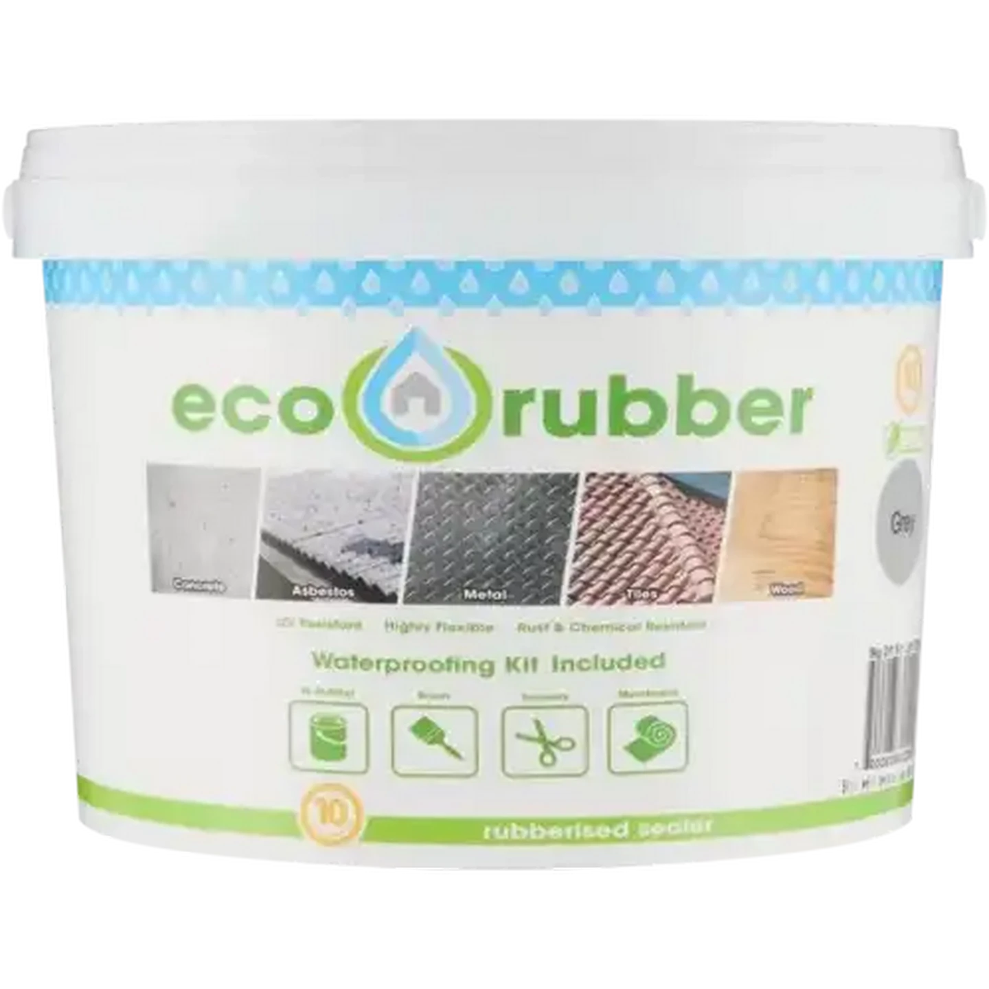 Image of Eco Rubber Grey DIY Waterproofing Kit 5kg
